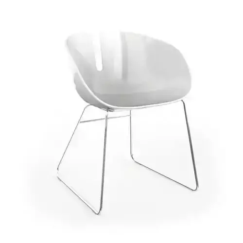 White Metal Modern Style Chair
