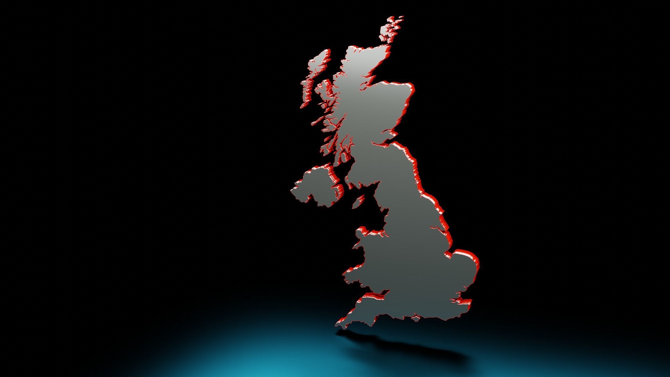UNITED KINGDOM POLITICAL MAP LAYOUT Low-poly 3D model_20