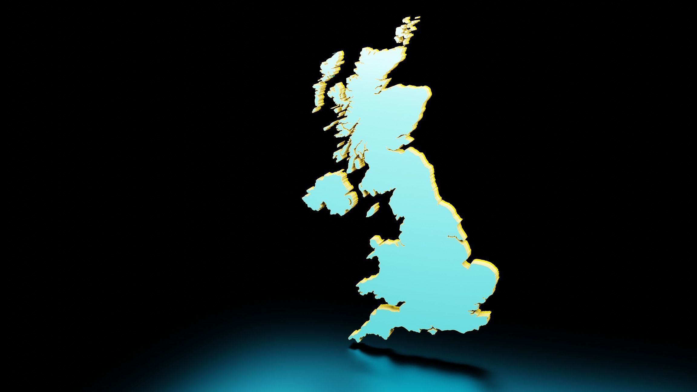 UNITED KINGDOM POLITICAL MAP LAYOUT Low-poly 3D model_23