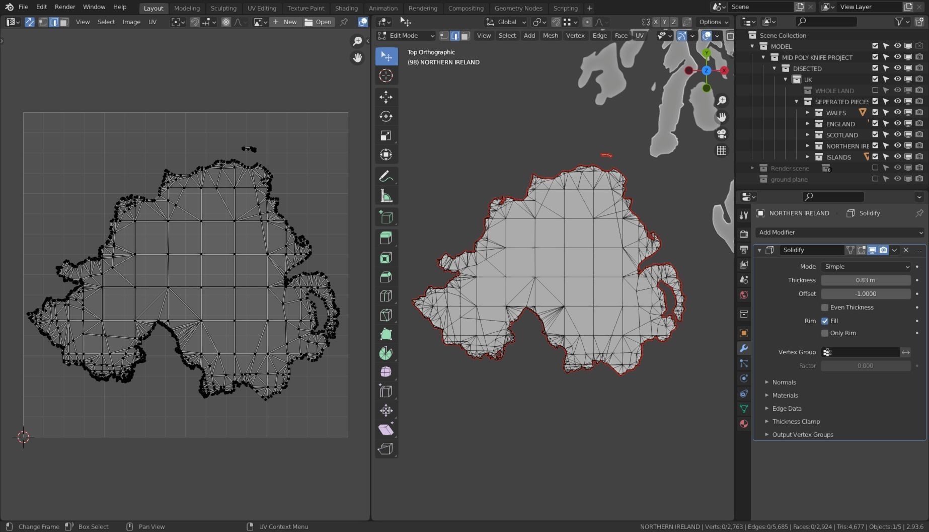 UNITED KINGDOM POLITICAL MAP LAYOUT Low-poly 3D model_14