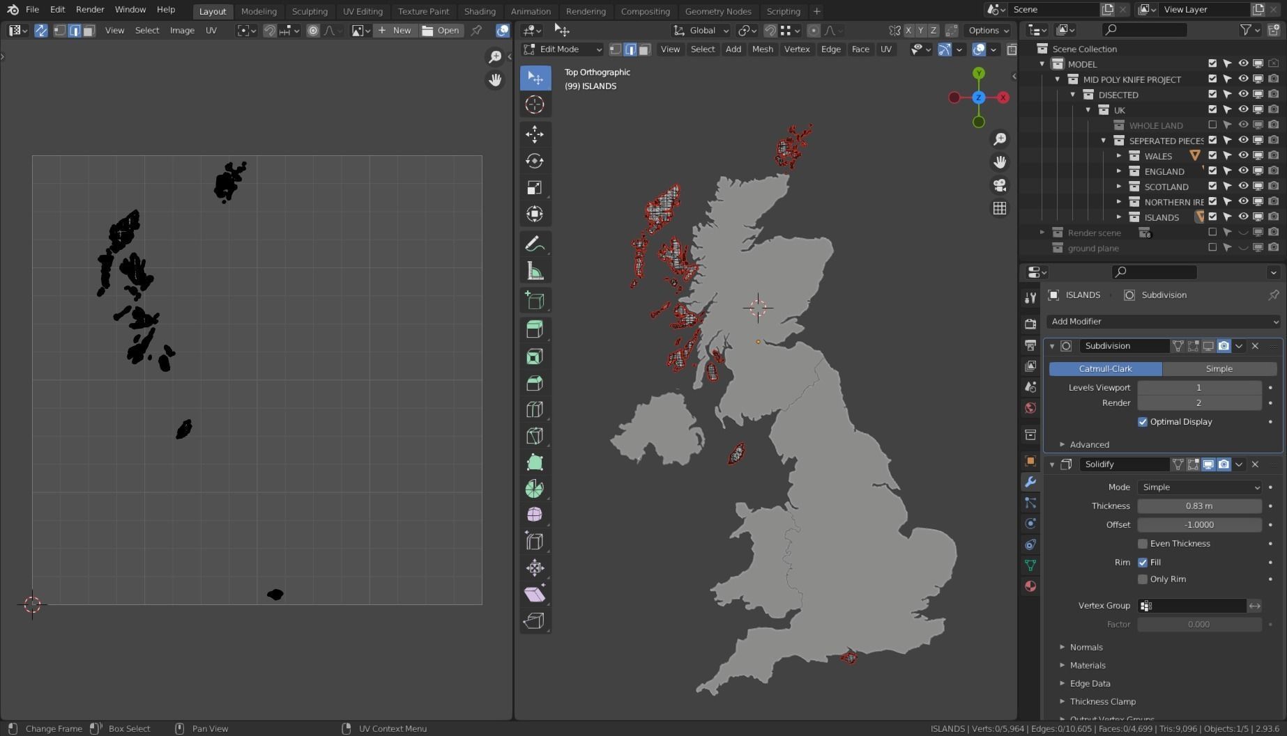 UNITED KINGDOM POLITICAL MAP LAYOUT Low-poly 3D model_12