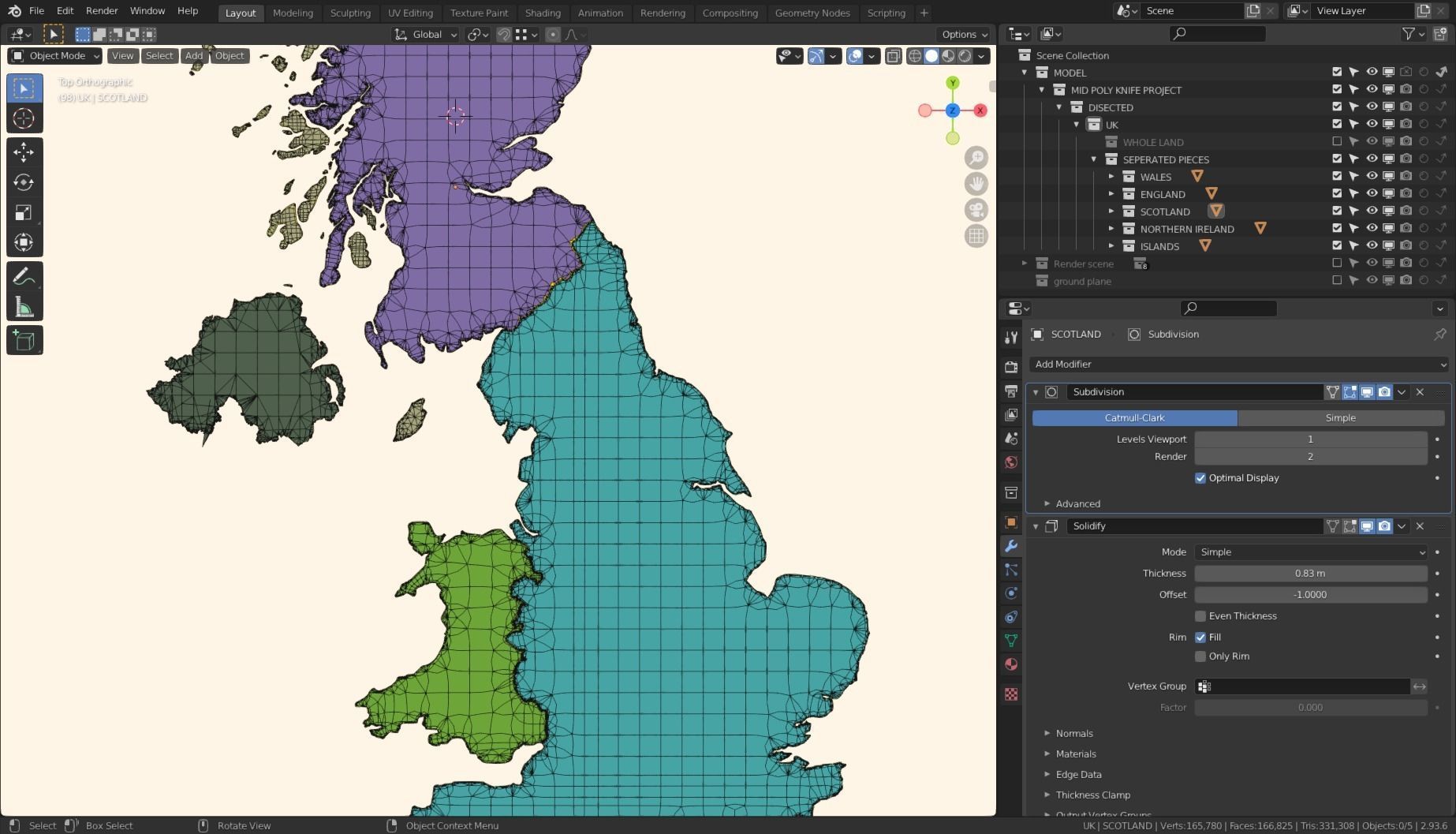 UNITED KINGDOM POLITICAL MAP LAYOUT Low-poly 3D model_10