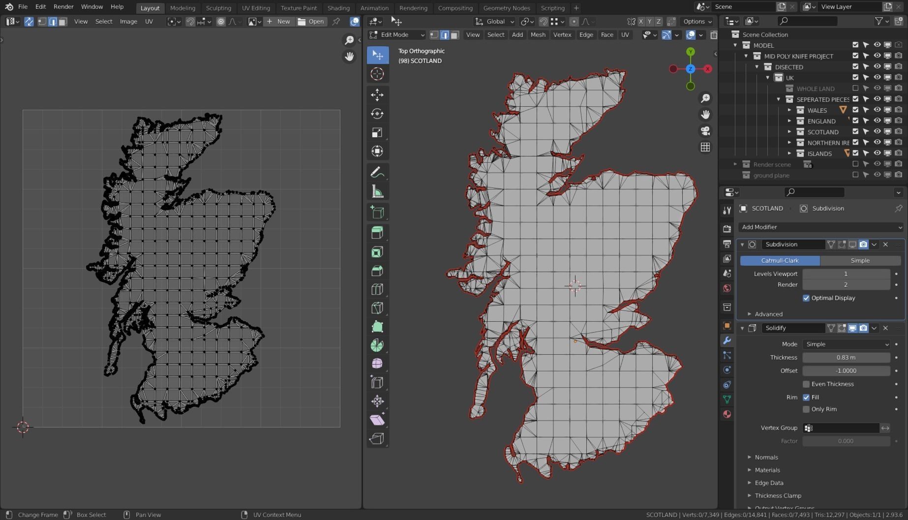 UNITED KINGDOM POLITICAL MAP LAYOUT Low-poly 3D model_17