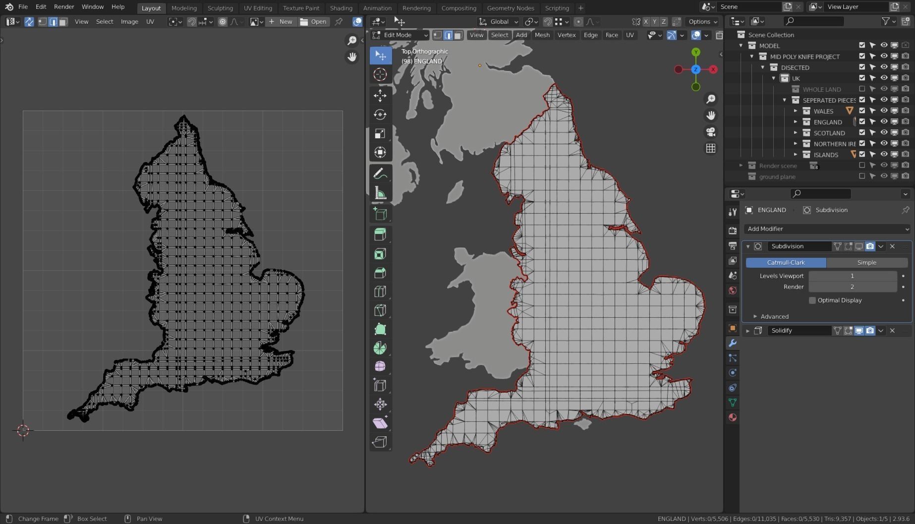 UNITED KINGDOM POLITICAL MAP LAYOUT Low-poly 3D model_16