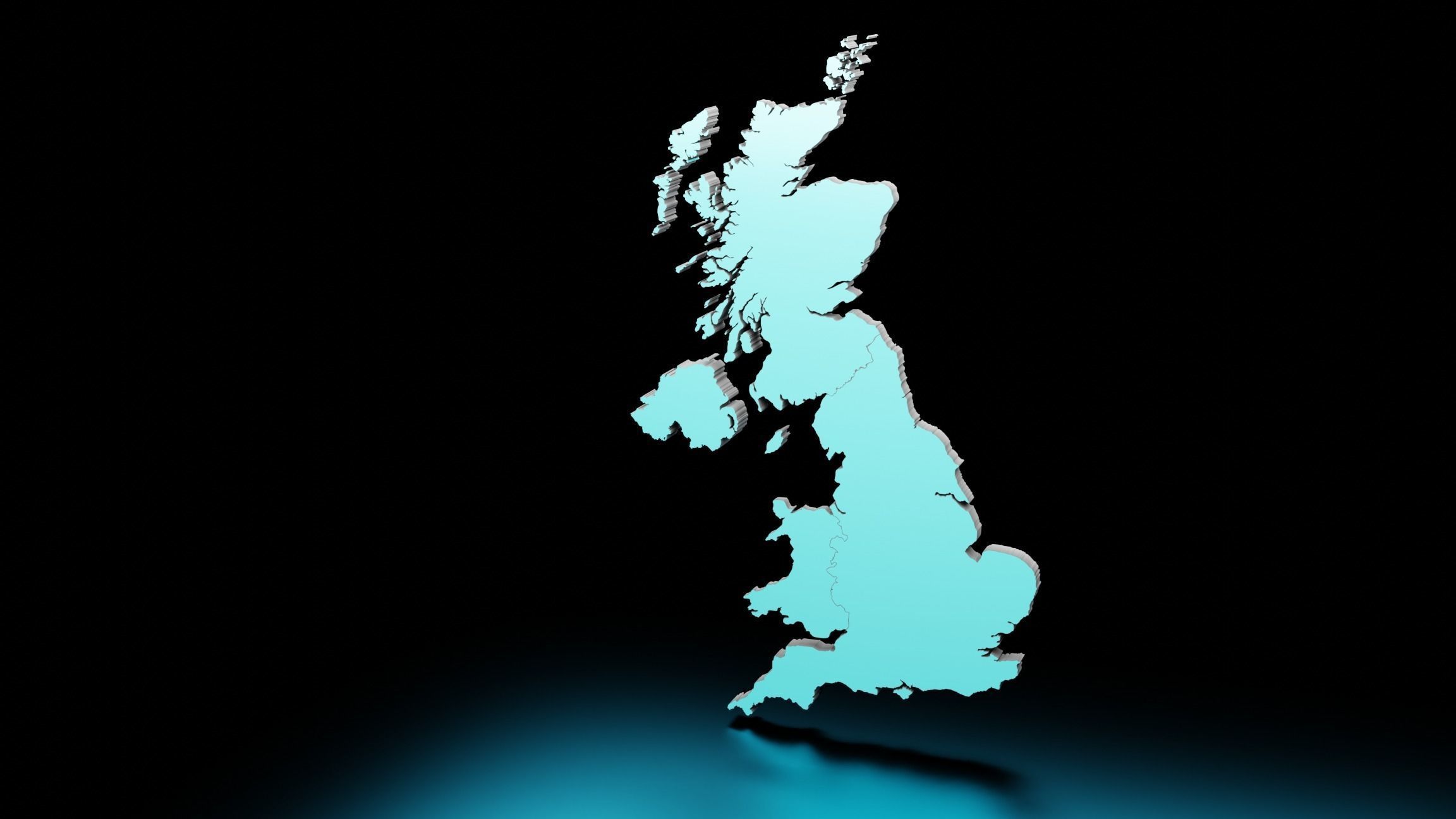 UNITED KINGDOM POLITICAL MAP LAYOUT Low-poly 3D model_25