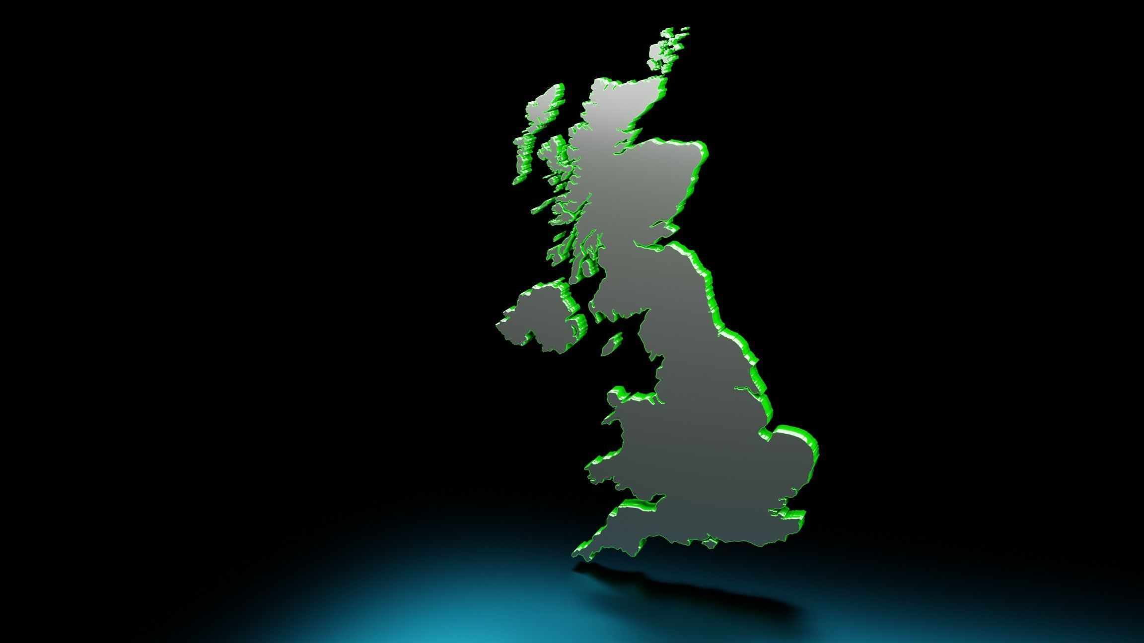 UNITED KINGDOM POLITICAL MAP LAYOUT Low-poly 3D model_21