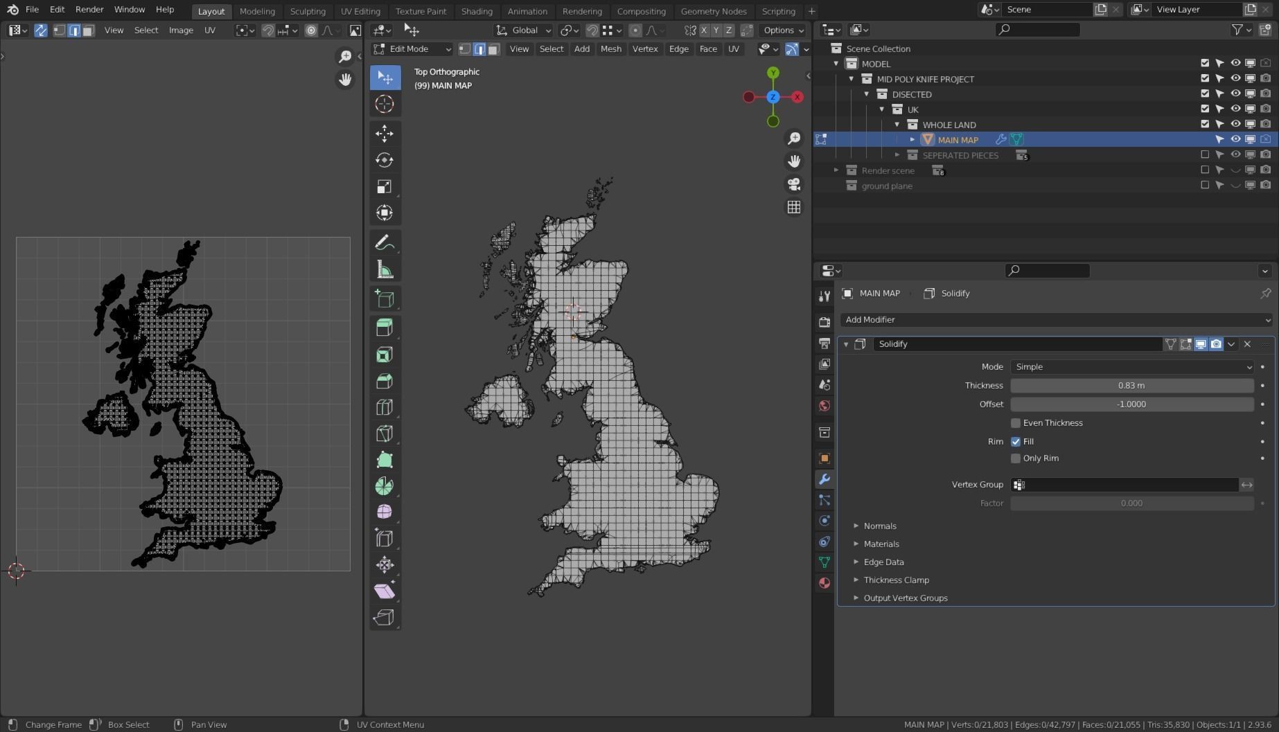 UNITED KINGDOM POLITICAL MAP LAYOUT Low-poly 3D model_13