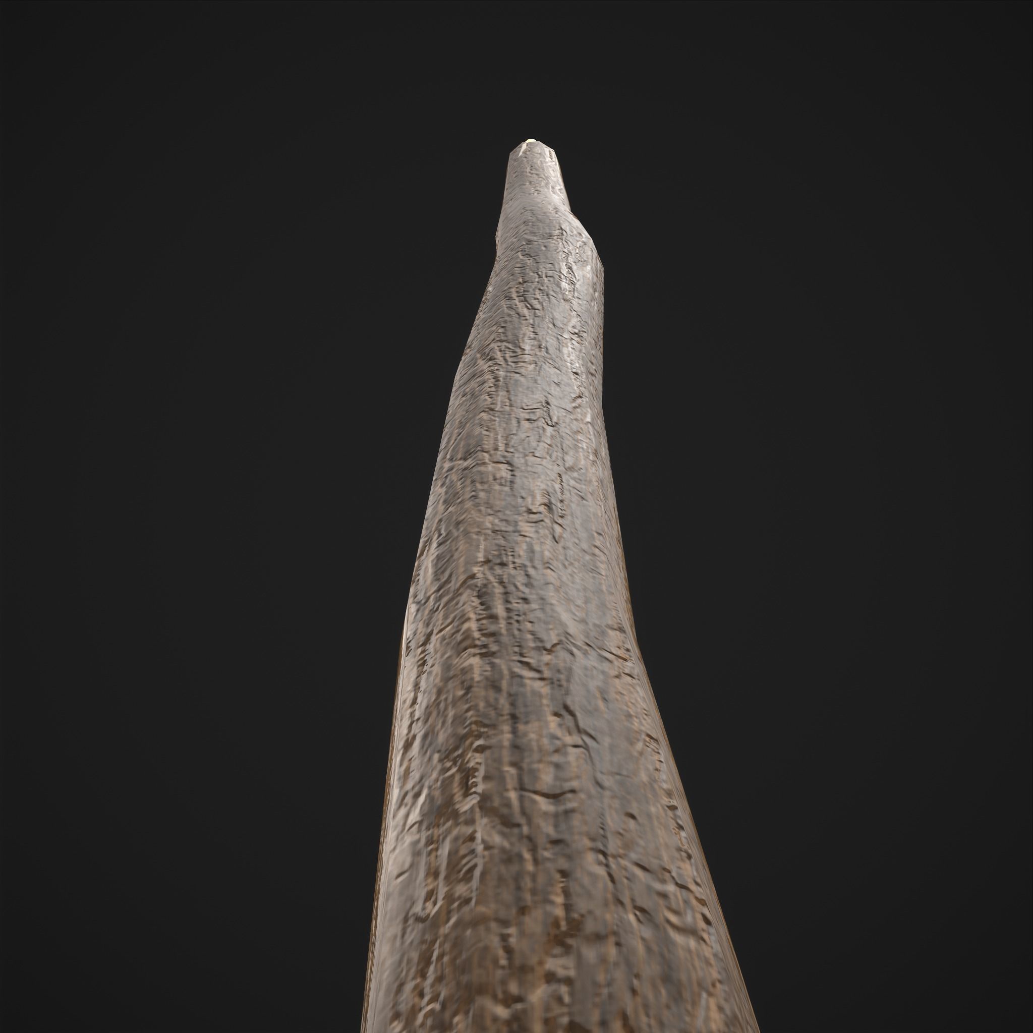 Candle on Stick Low-poly 3D model_15