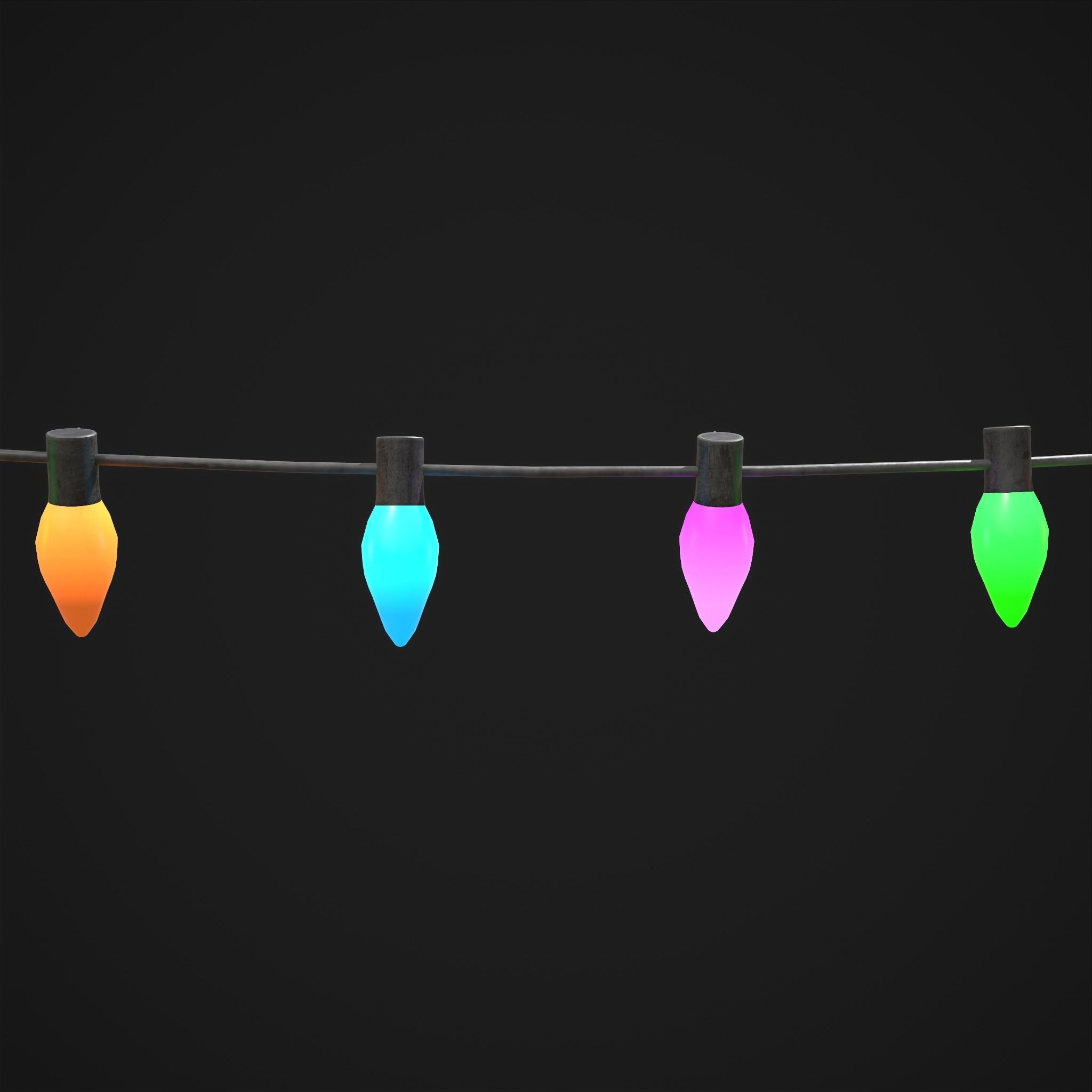 Christmas Lights  Low-poly 3D model_14