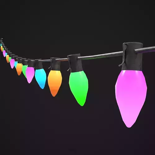Christmas Lights  Low-poly 3D model