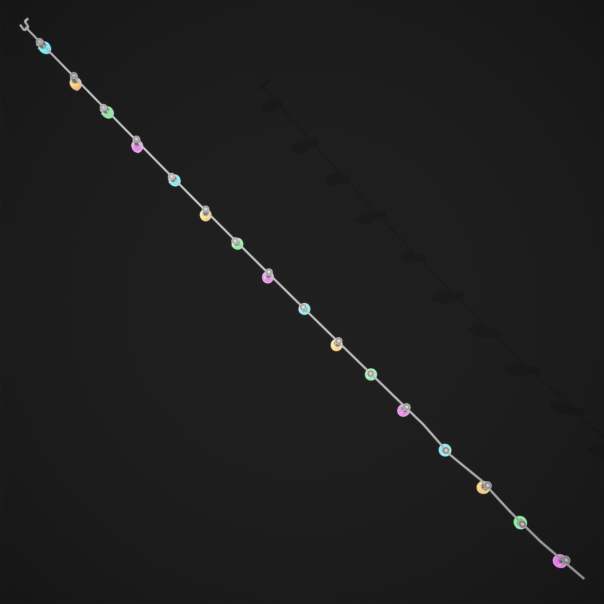 Christmas Lights  Low-poly 3D model_9