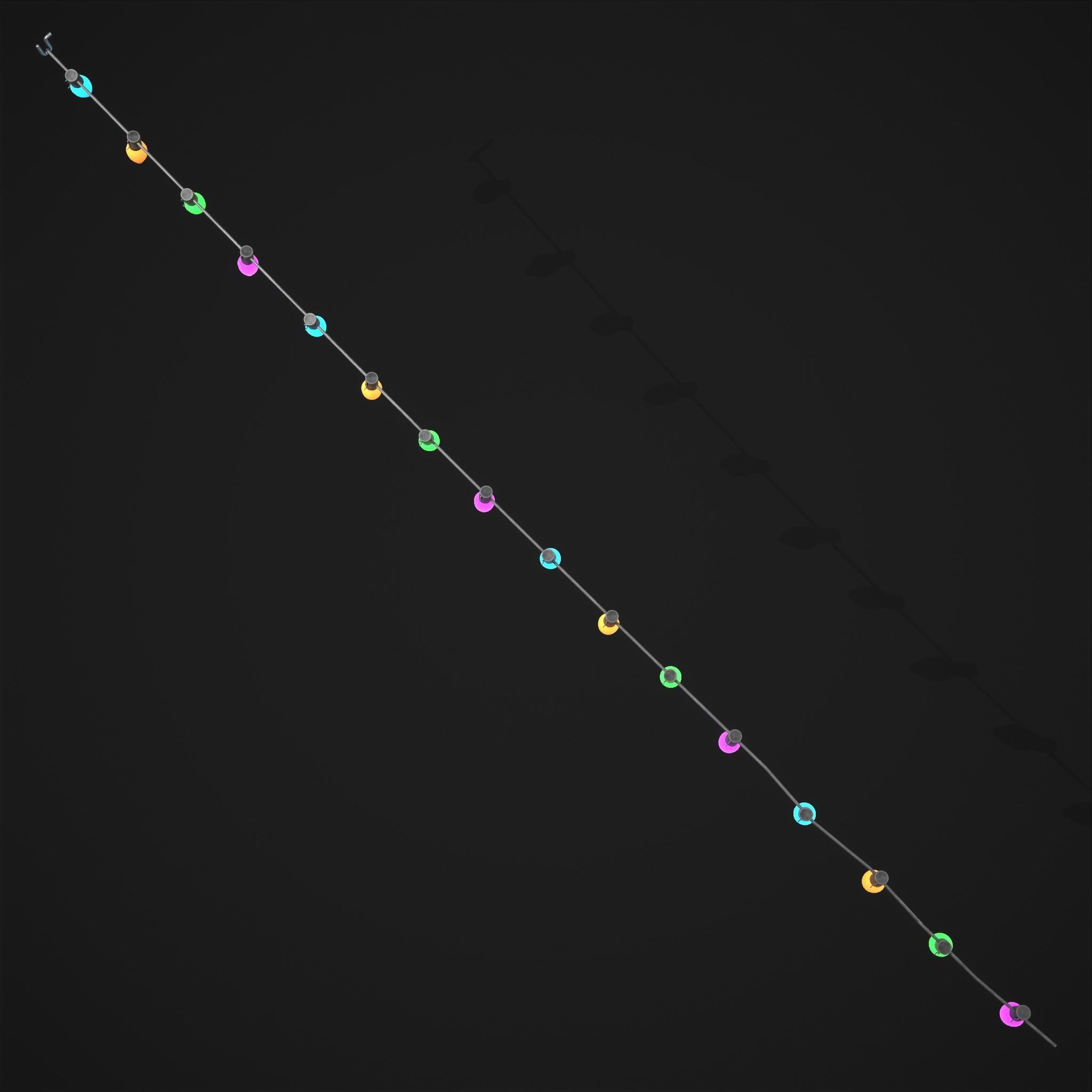 Christmas Lights  Low-poly 3D model_8