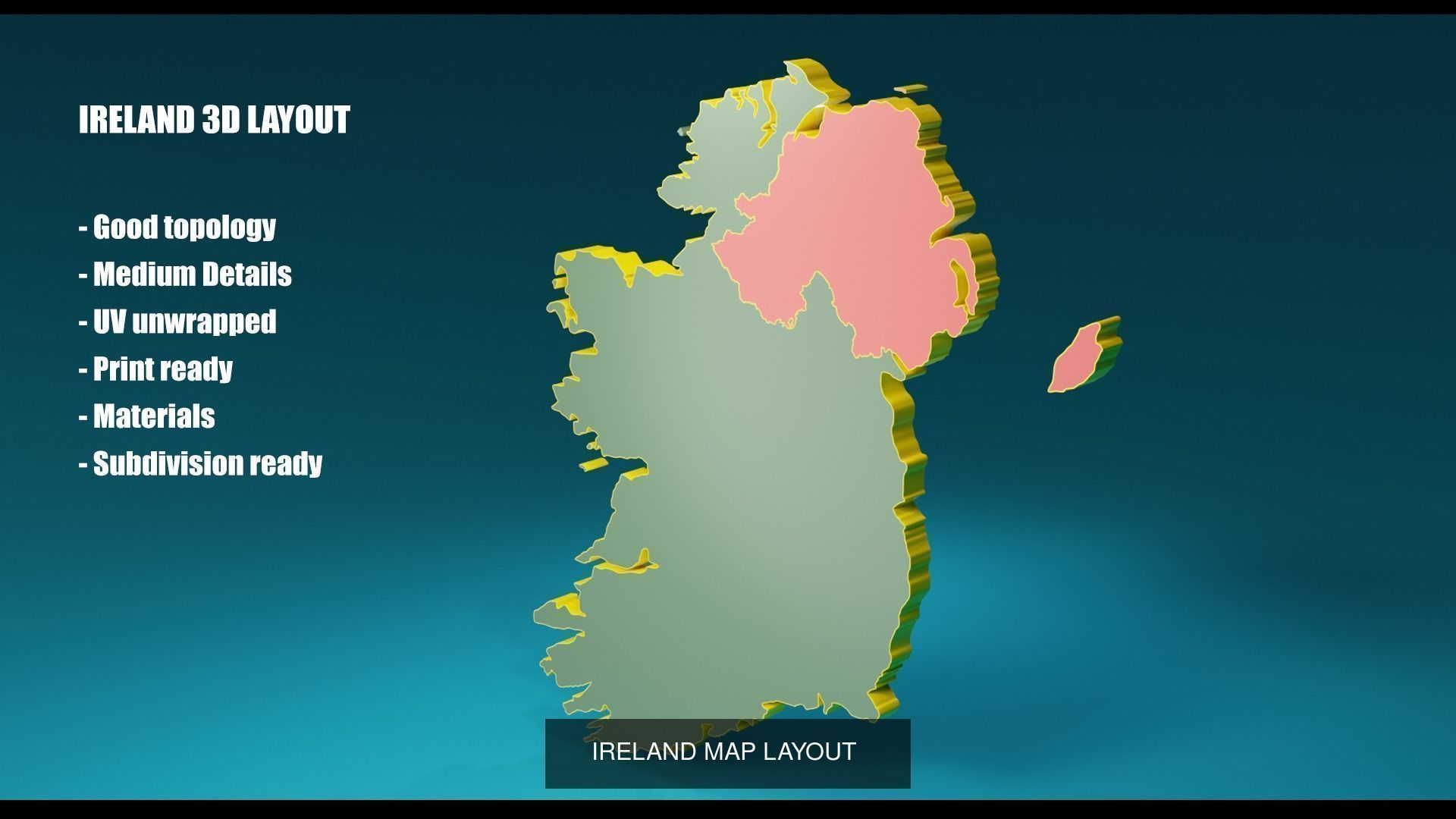 3D MAPS BASE MESHES 3D Model Collection_14