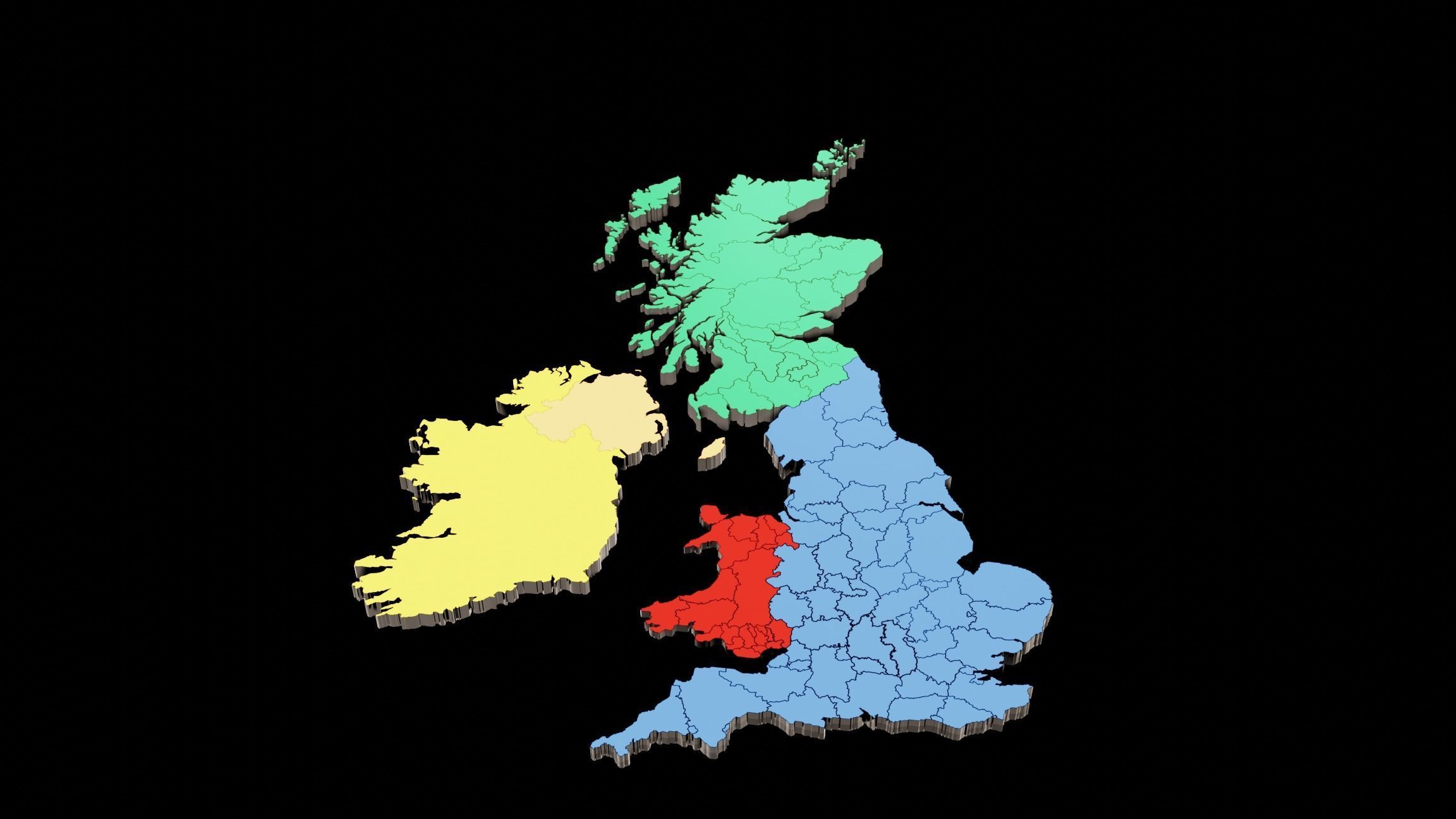 3D MAPS BASE MESHES 3D Model Collection_28