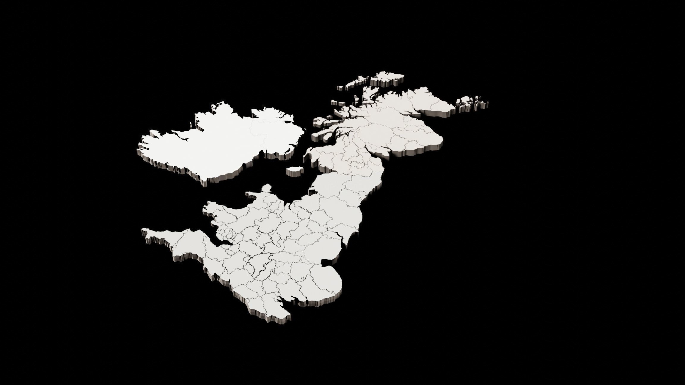 3D MAPS BASE MESHES 3D Model Collection_25