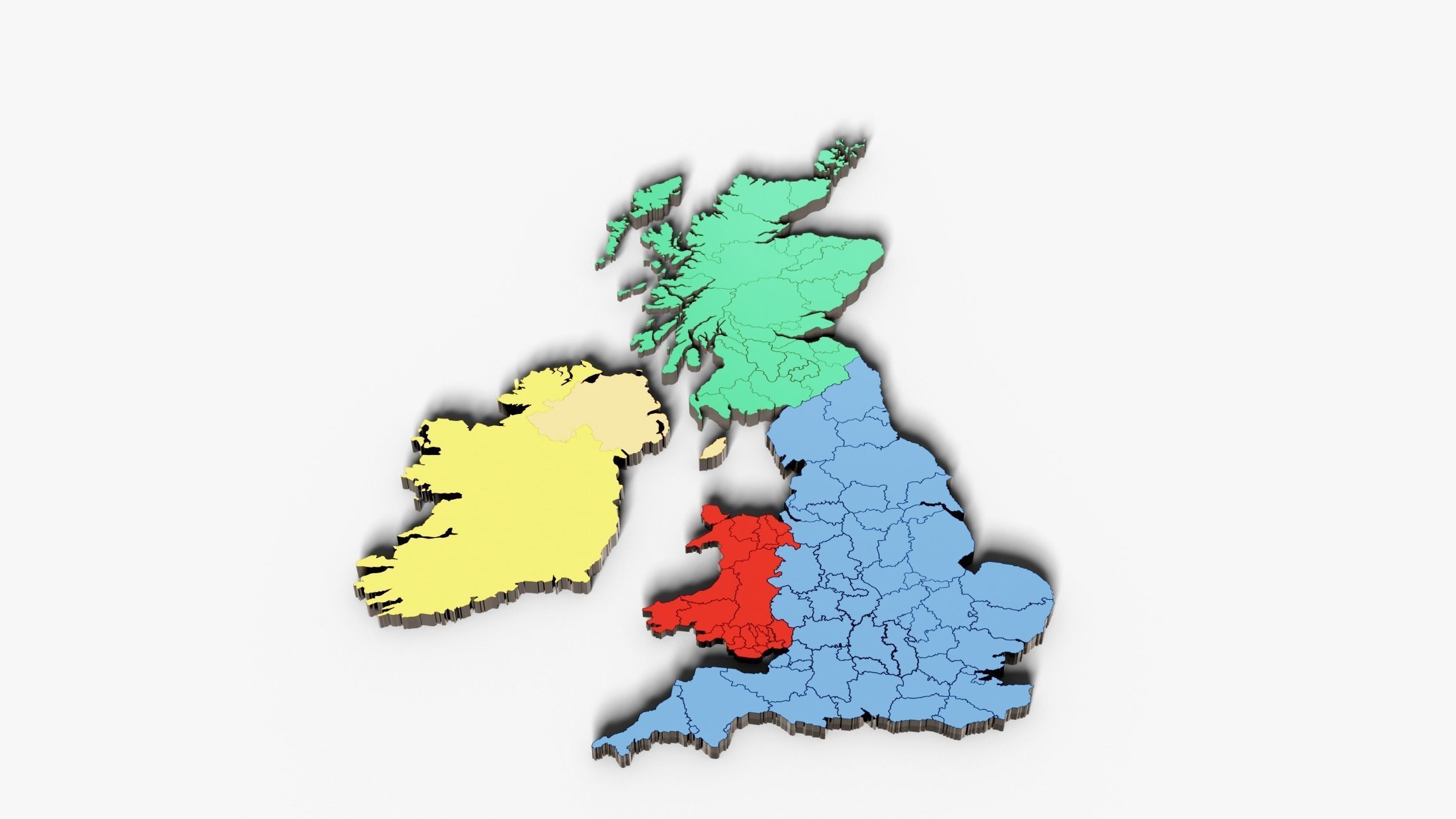 3D MAPS BASE MESHES 3D Model Collection_21