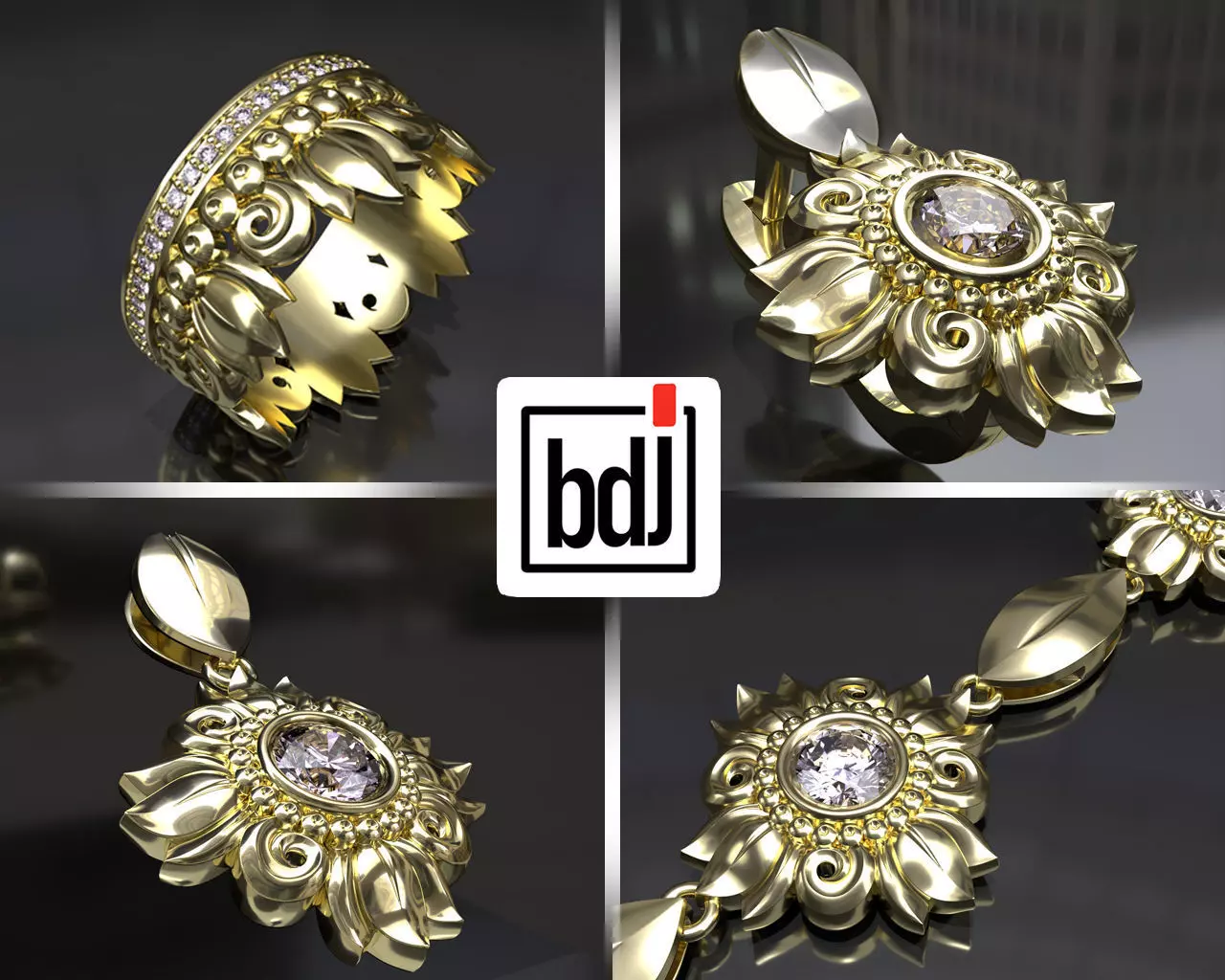 Jewerly Set for Women 3D print model_0