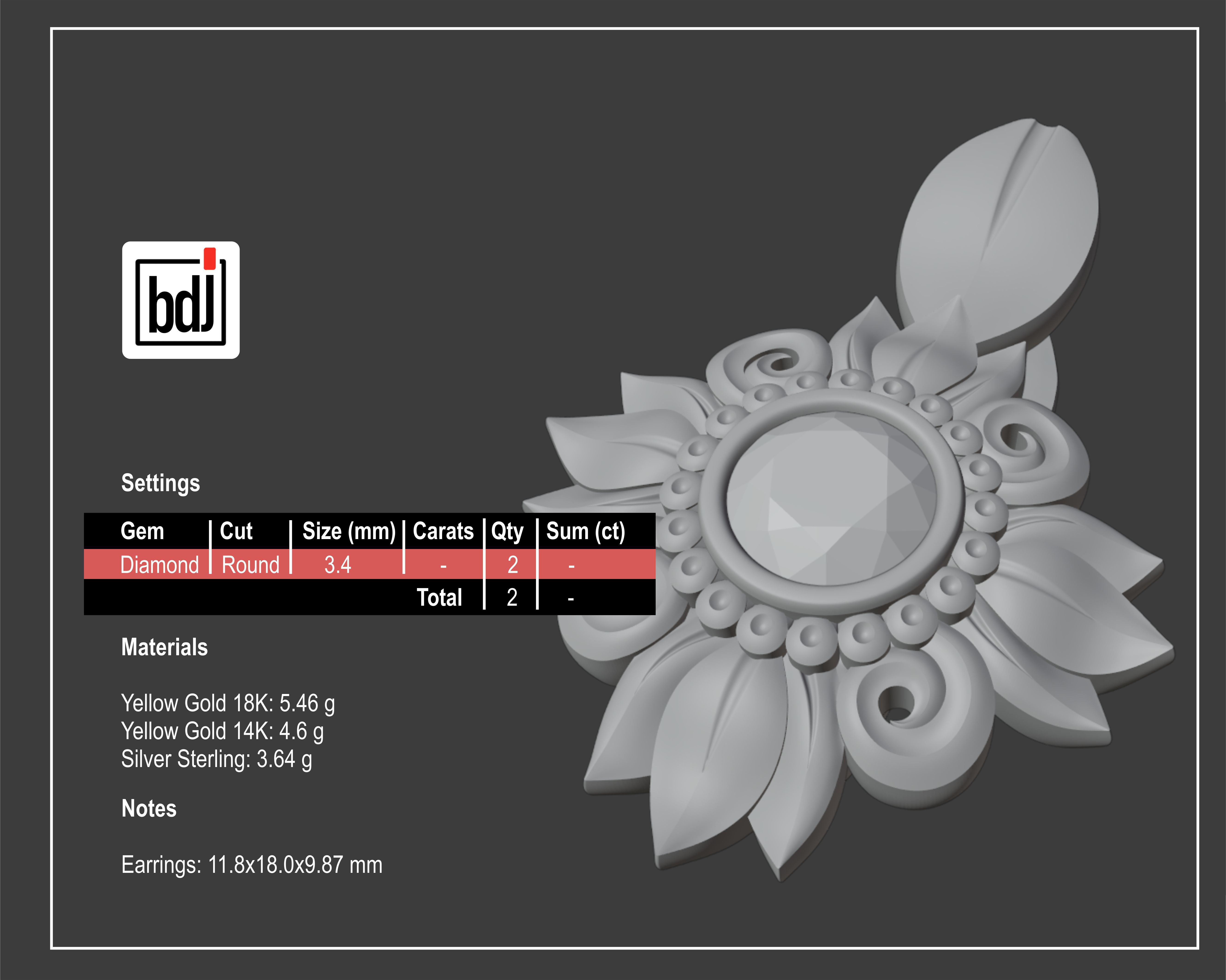 Jewerly Set for Women 3D print model_12