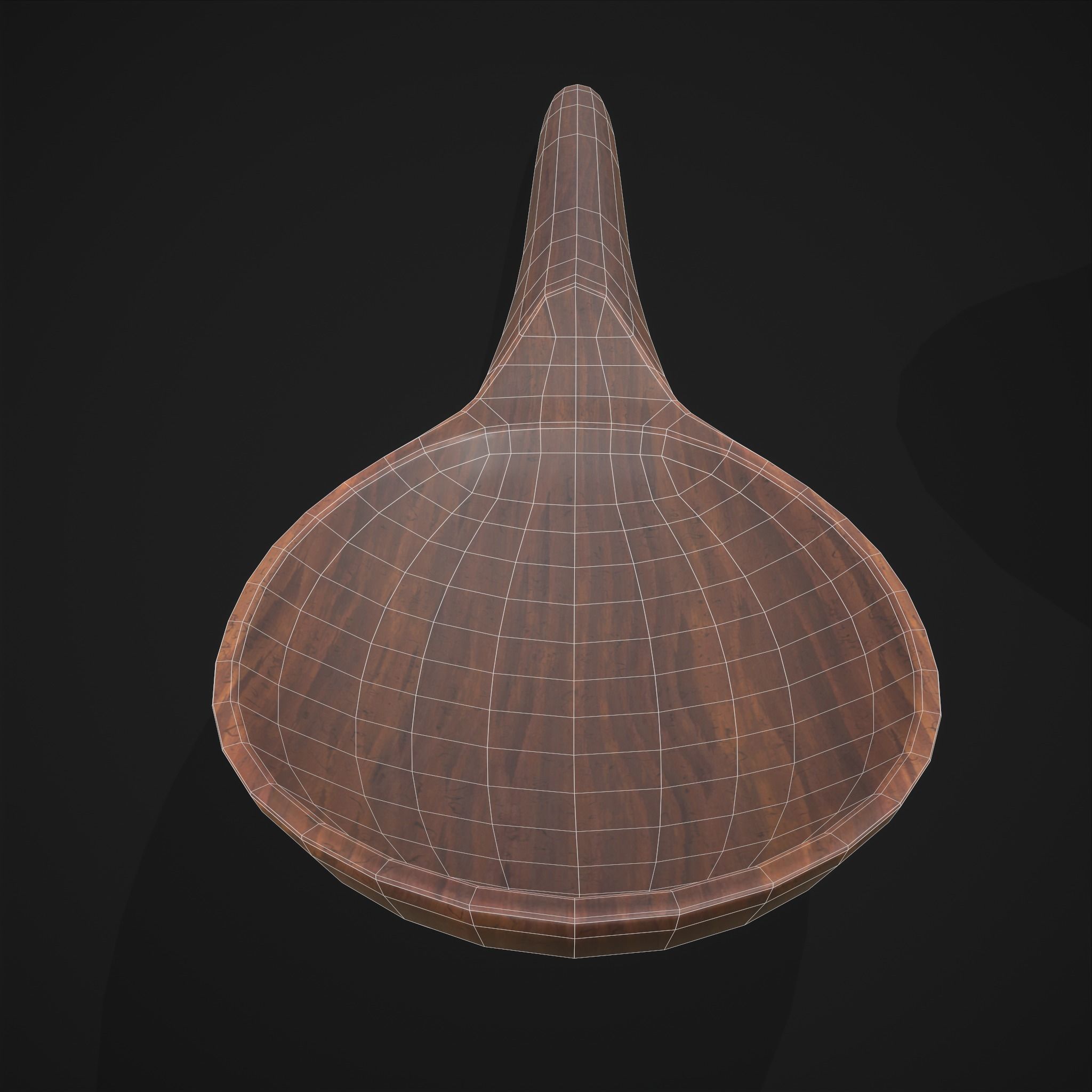 Clay Pot and Wood Spoon Low-poly 3D model_12