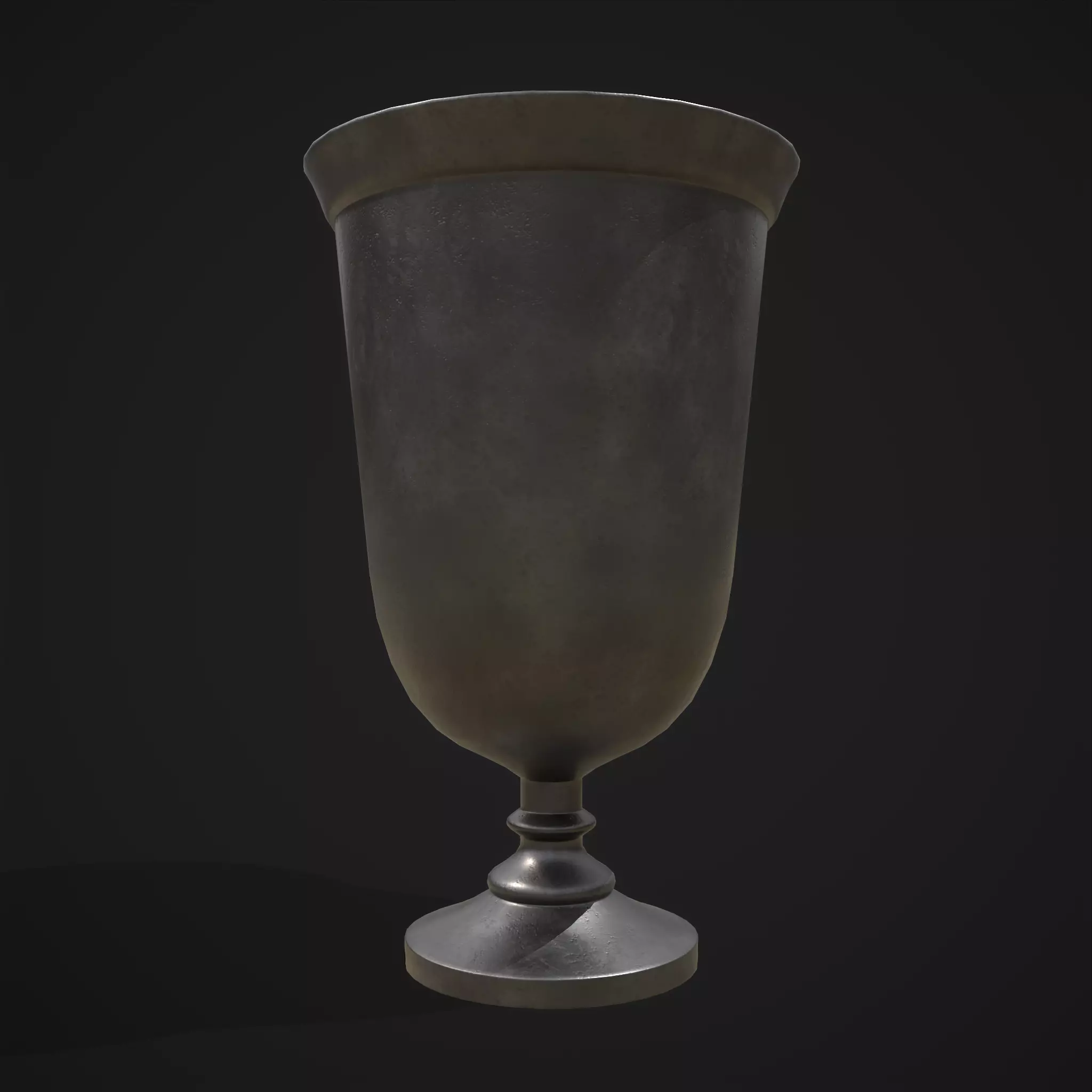 Pewter Goblet Low-poly 3D model_0