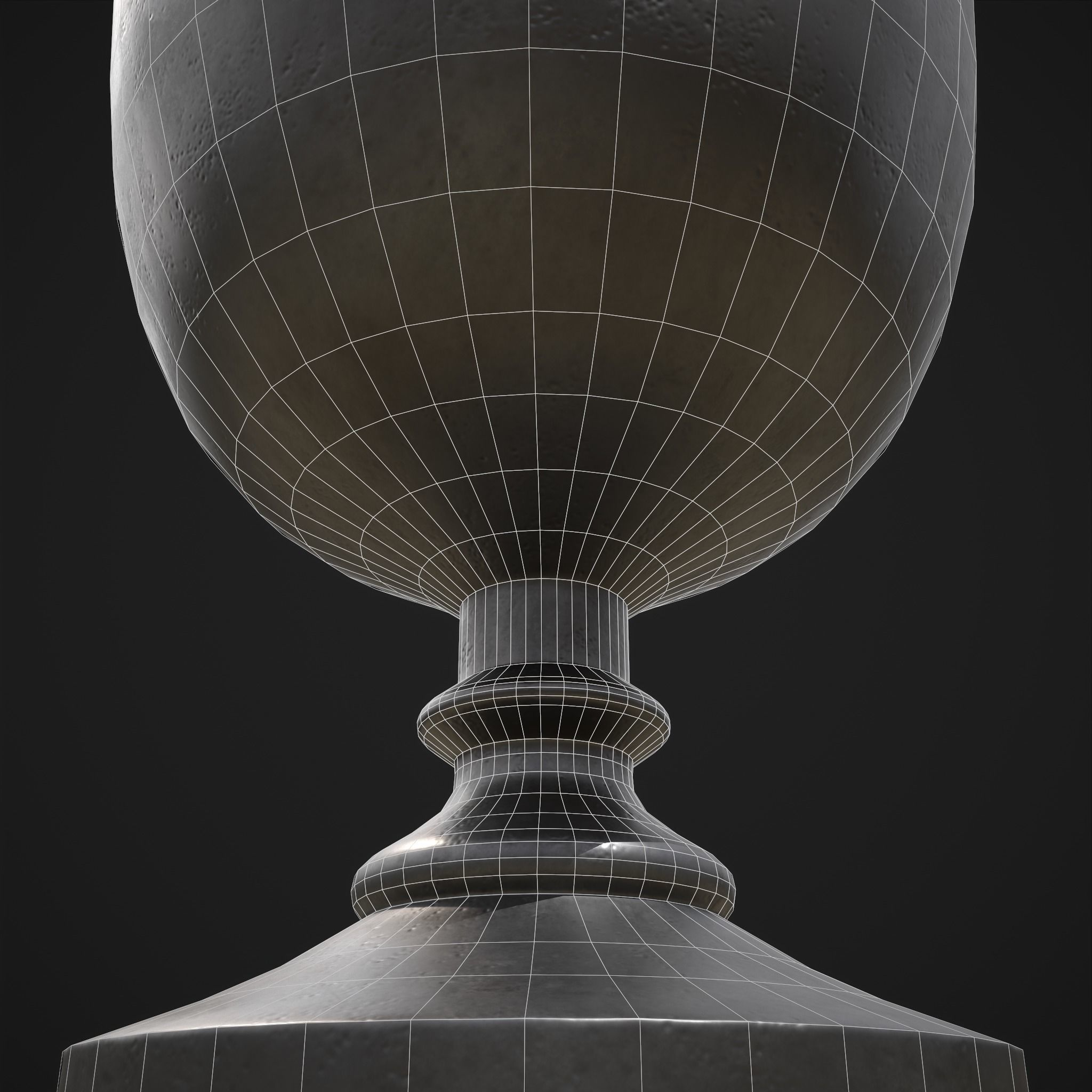 Pewter Goblet Low-poly 3D model_22