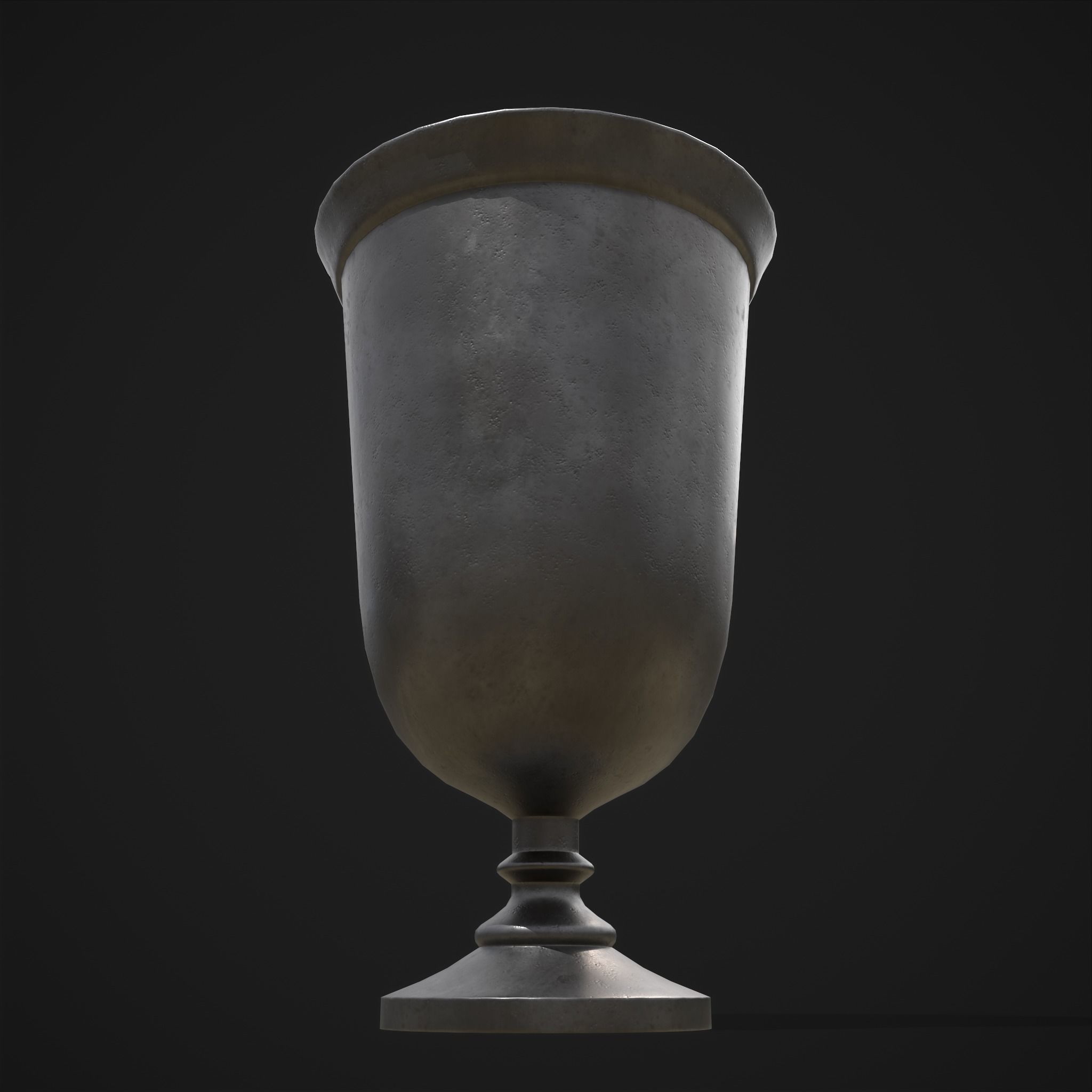 Pewter Goblet Low-poly 3D model_5