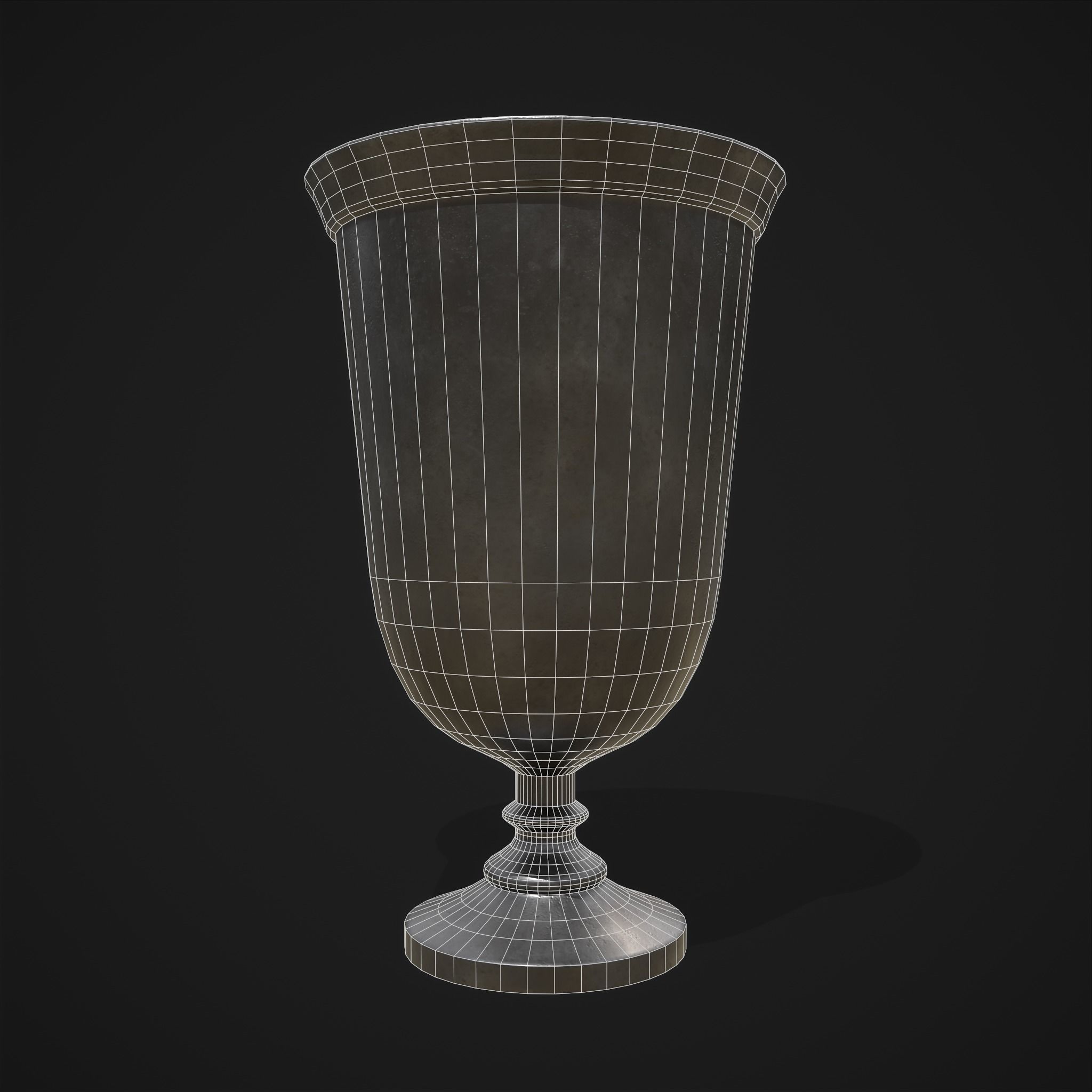 Pewter Goblet Low-poly 3D model_12