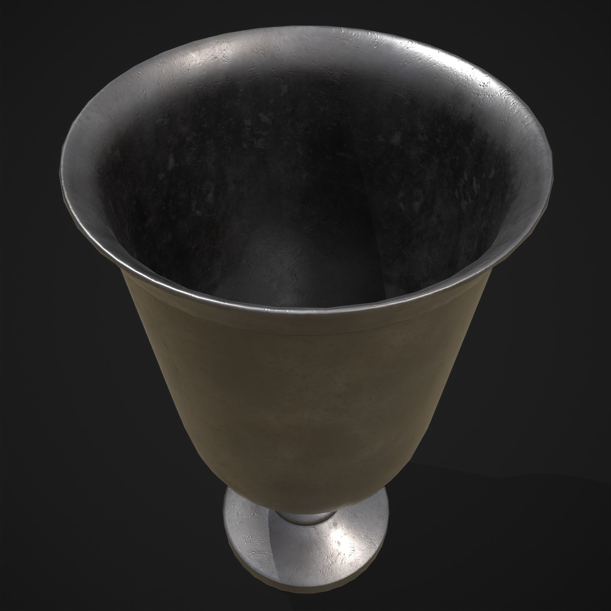 Pewter Goblet Low-poly 3D model_15