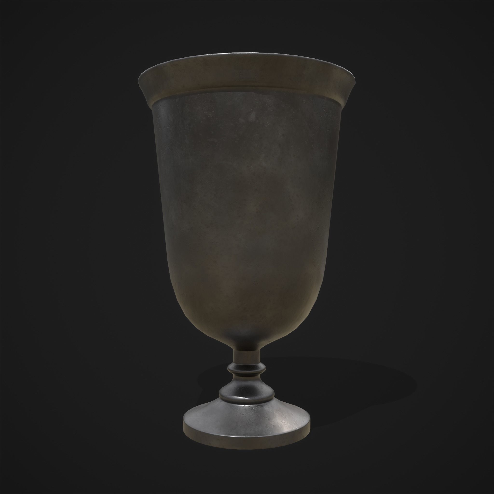 Pewter Goblet Low-poly 3D model_11