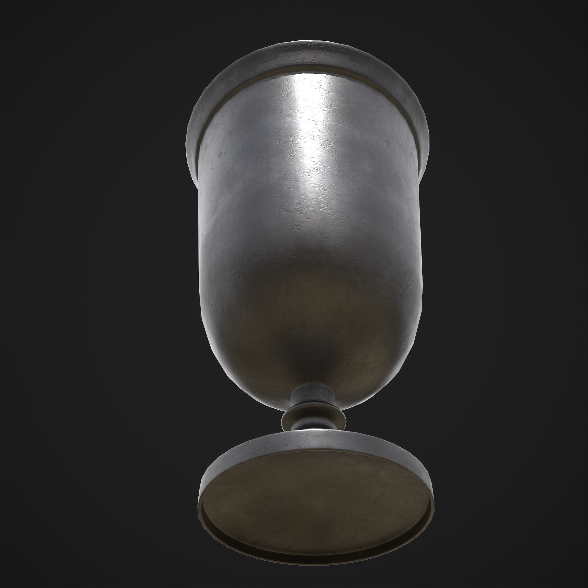 Pewter Goblet Low-poly 3D model_9