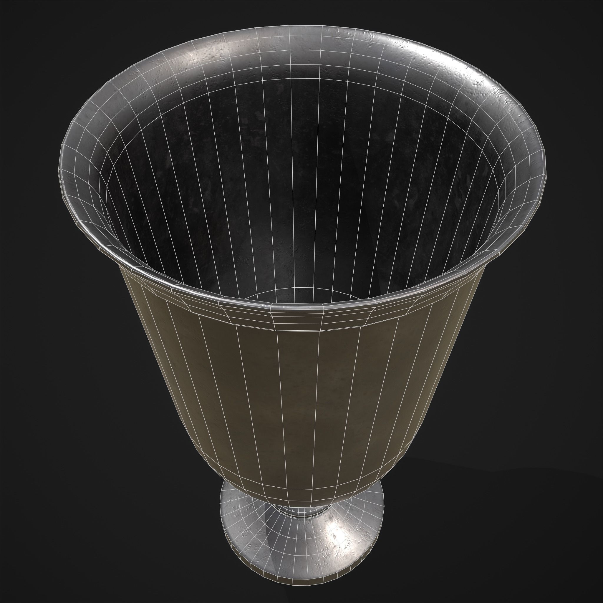 Pewter Goblet Low-poly 3D model_16