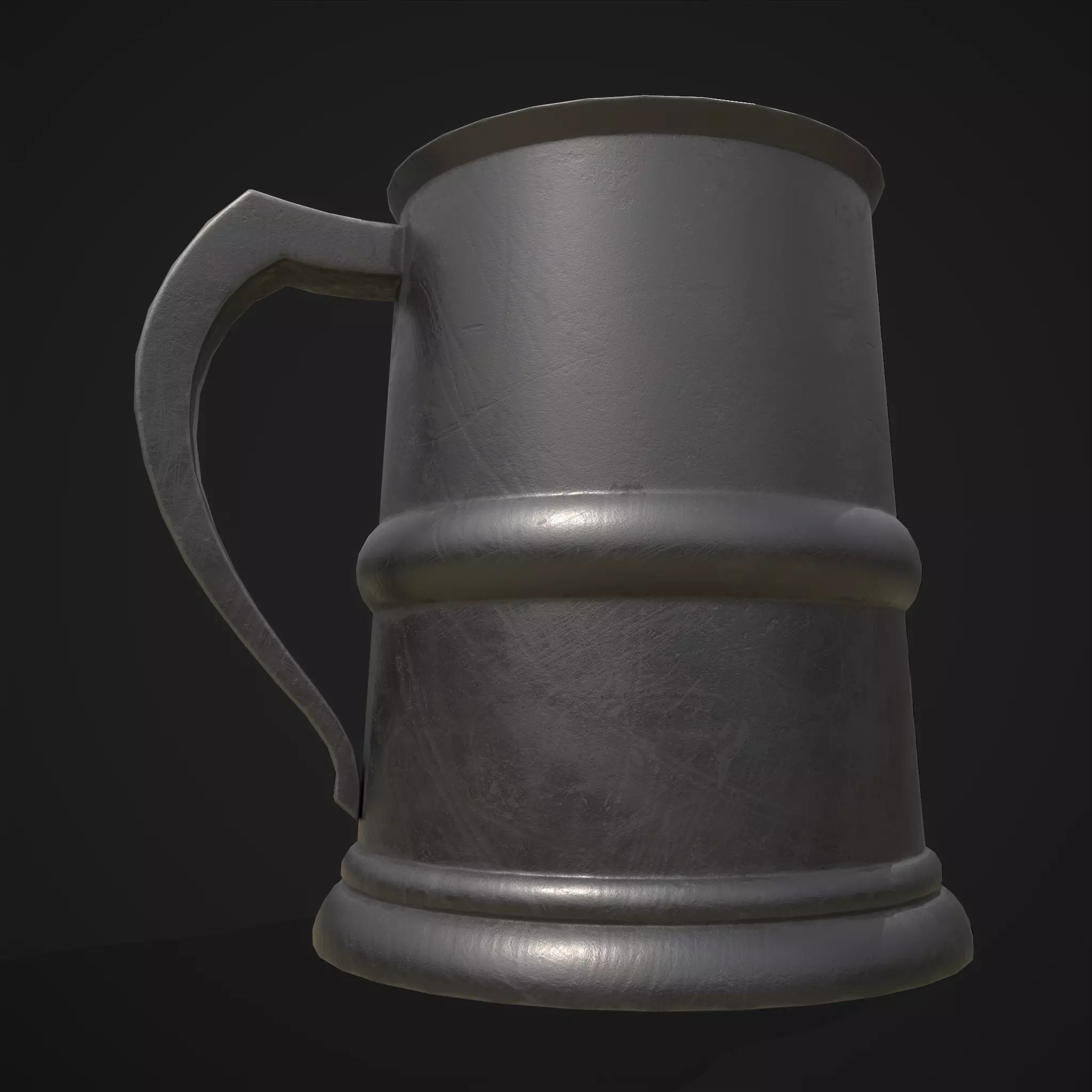 Pewter Mug Low-poly 3D model_0