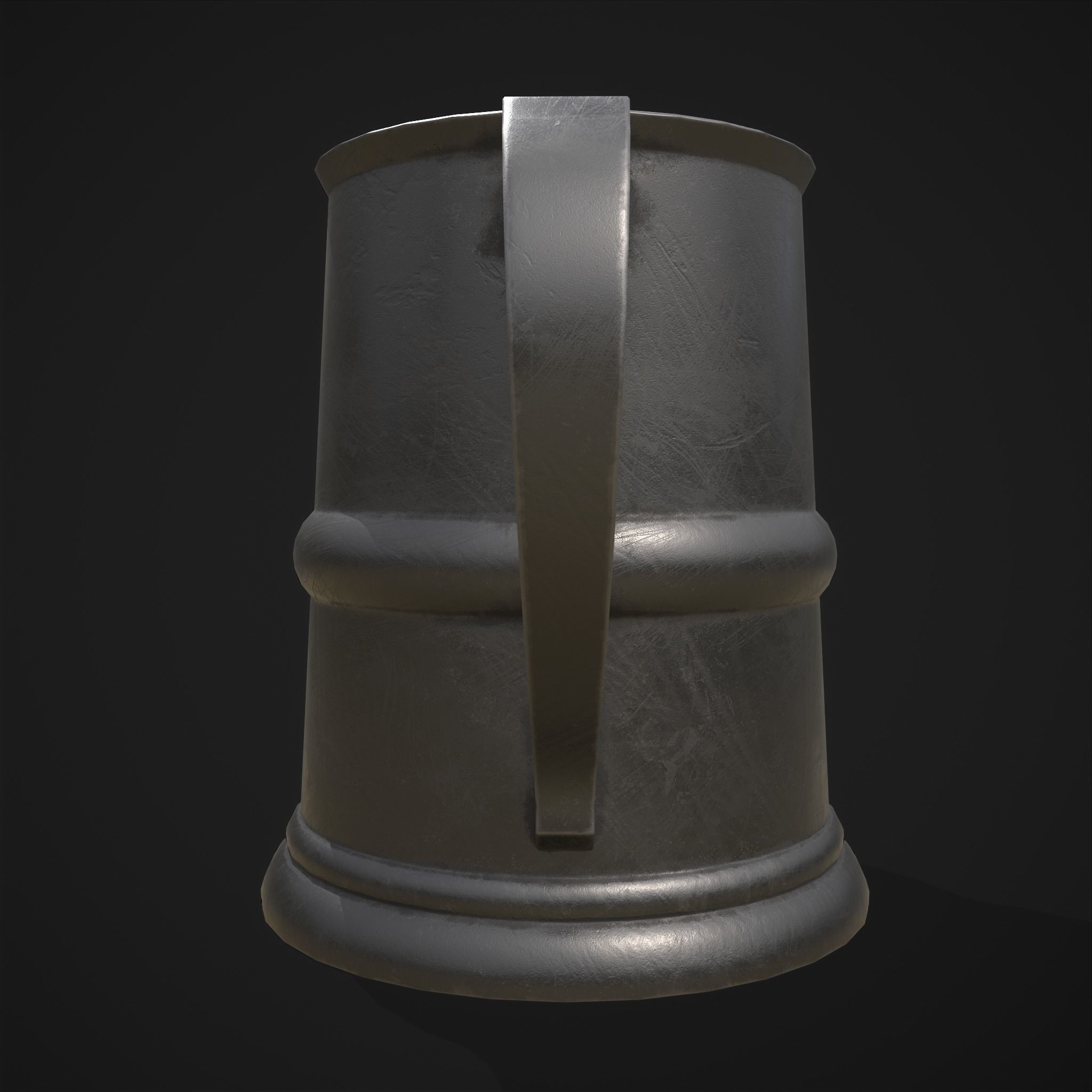 Pewter Mug Low-poly 3D model_9