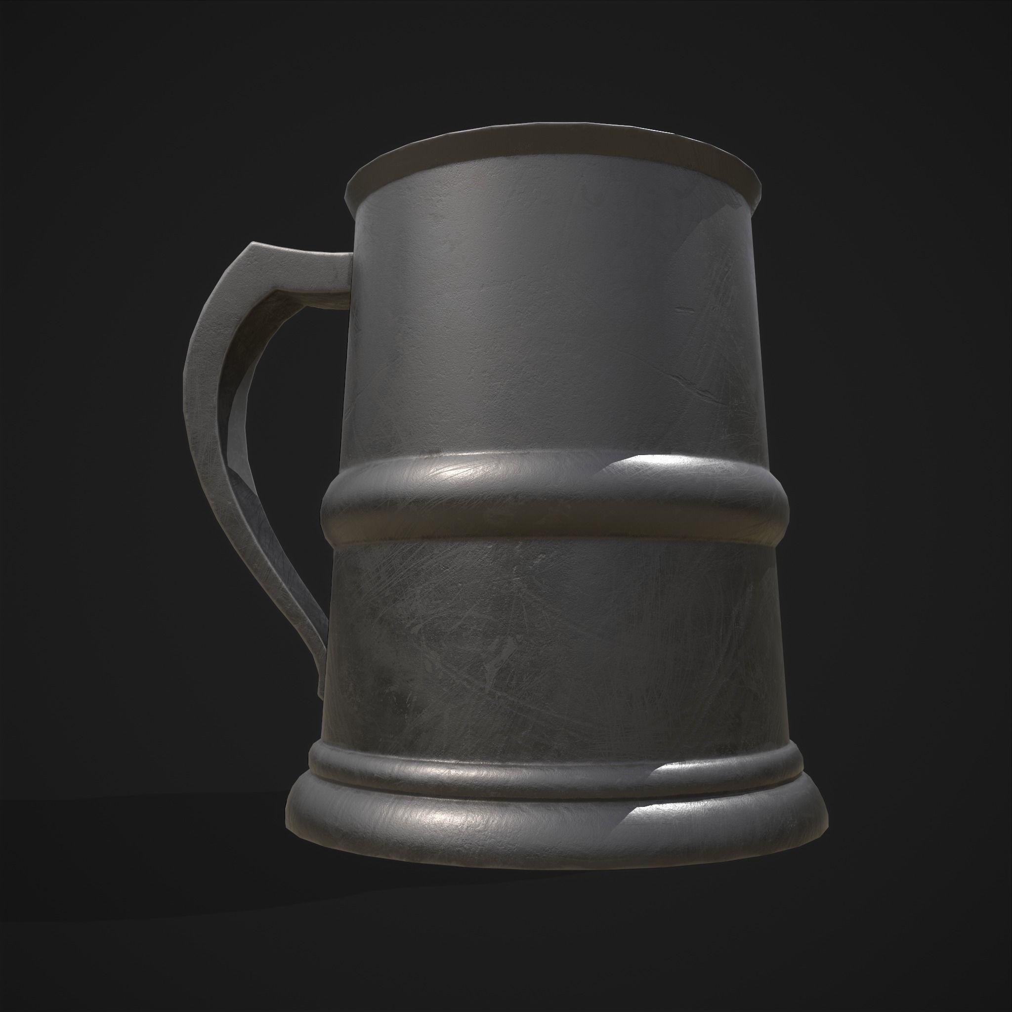 Pewter Mug Low-poly 3D model_21