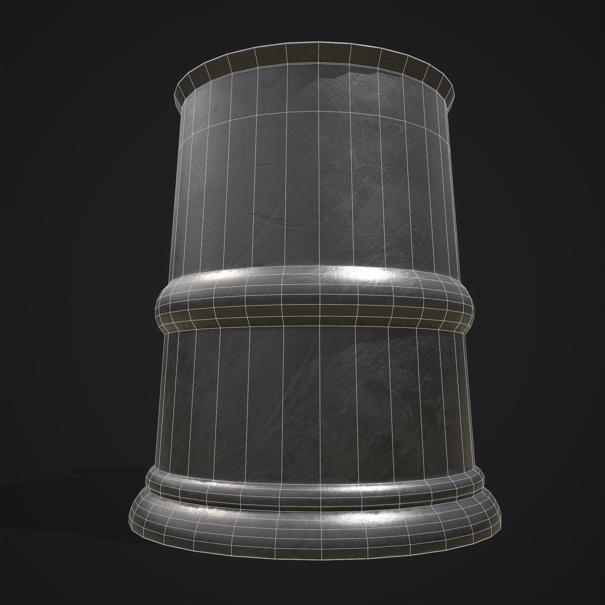 Pewter Mug Low-poly 3D model_6