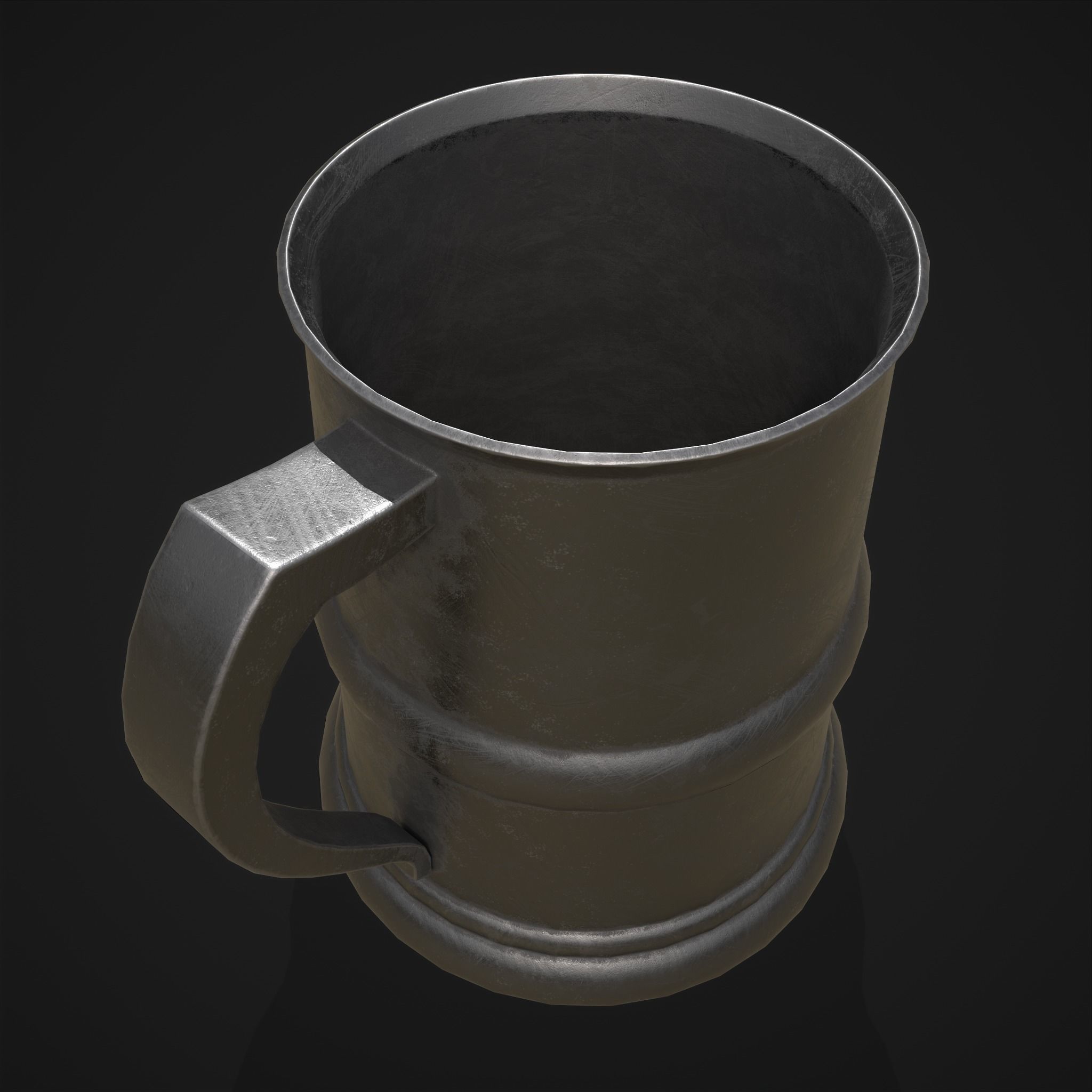 Pewter Mug Low-poly 3D model_7