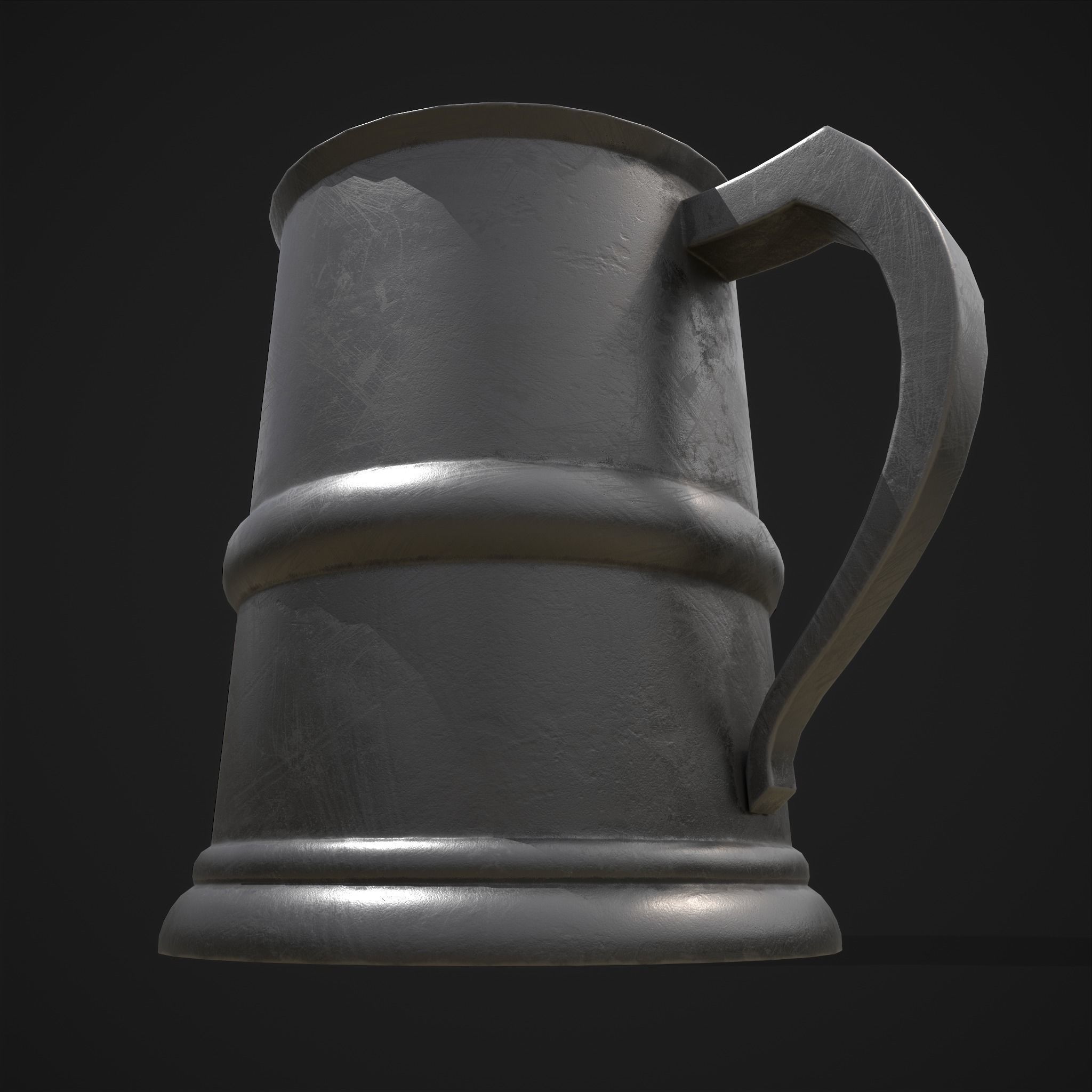 Pewter Mug Low-poly 3D model_15