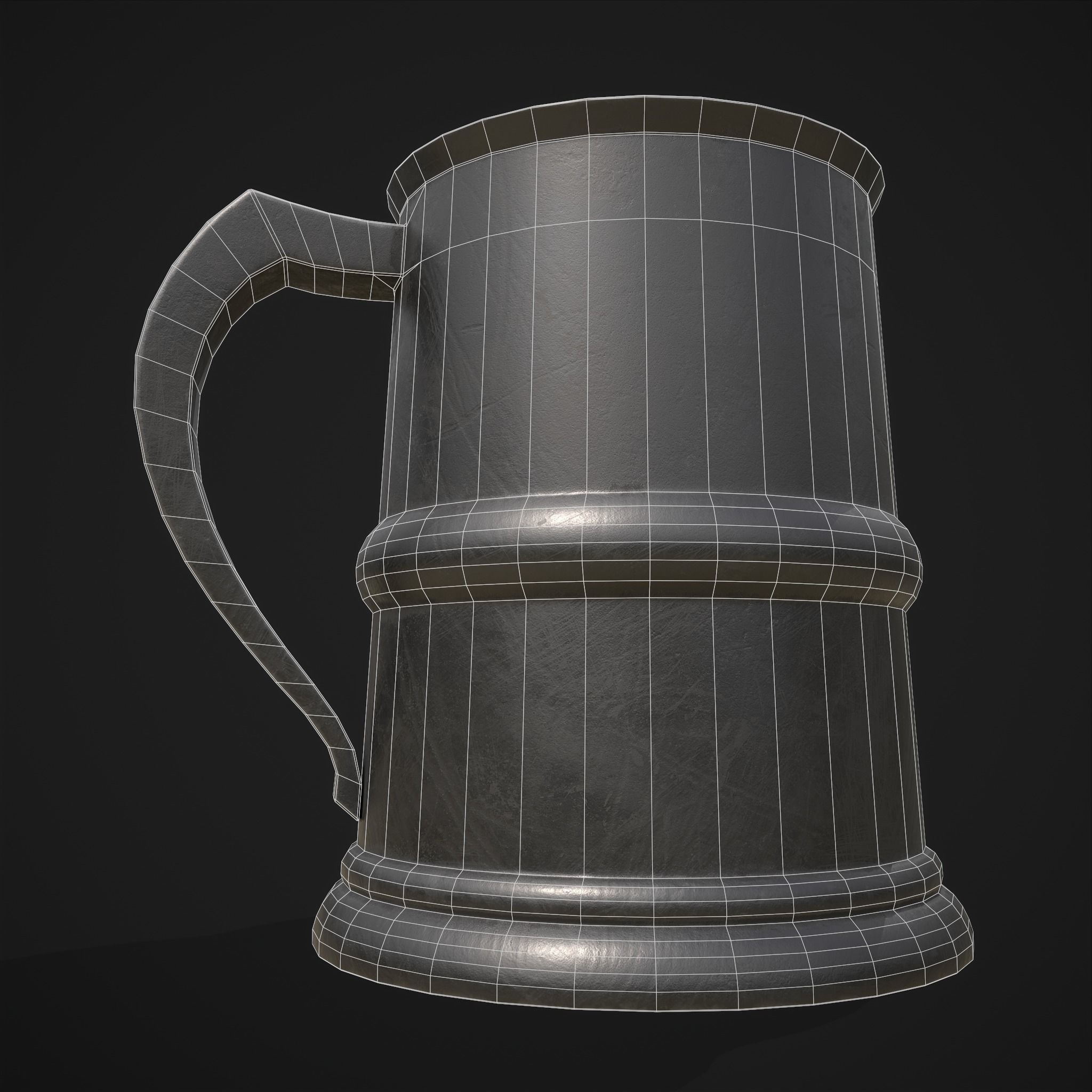 Pewter Mug Low-poly 3D model_2