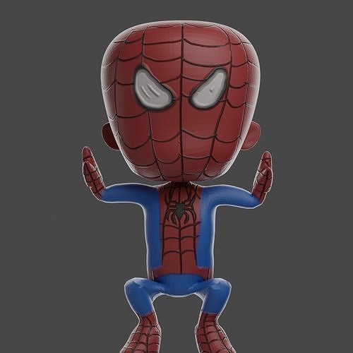 Spiderman Redesigned Low-poly 3D model