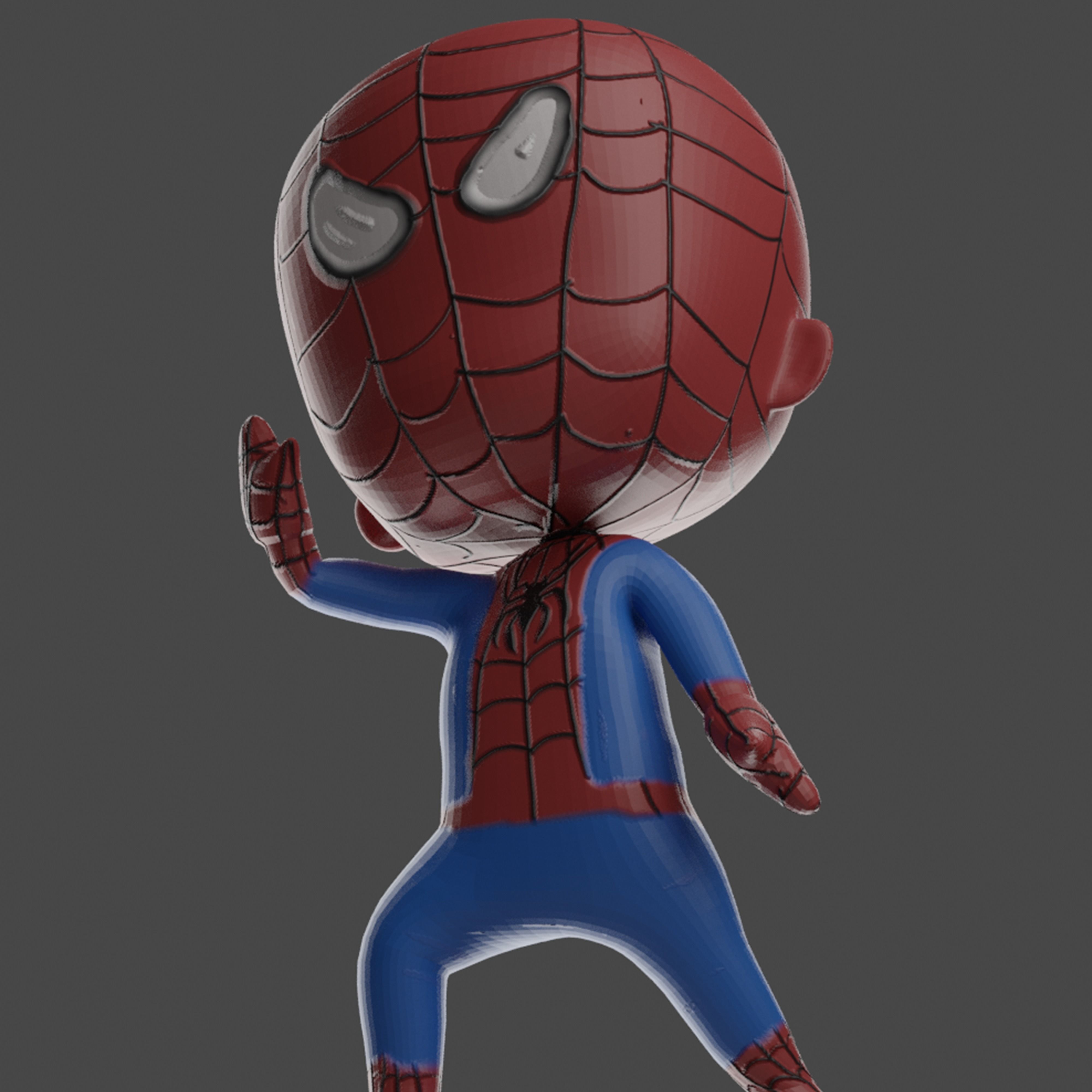 Spiderman Redesigned Low-poly 3D model_1