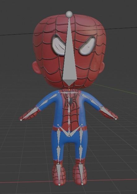 Spiderman Redesigned Low-poly 3D model_2