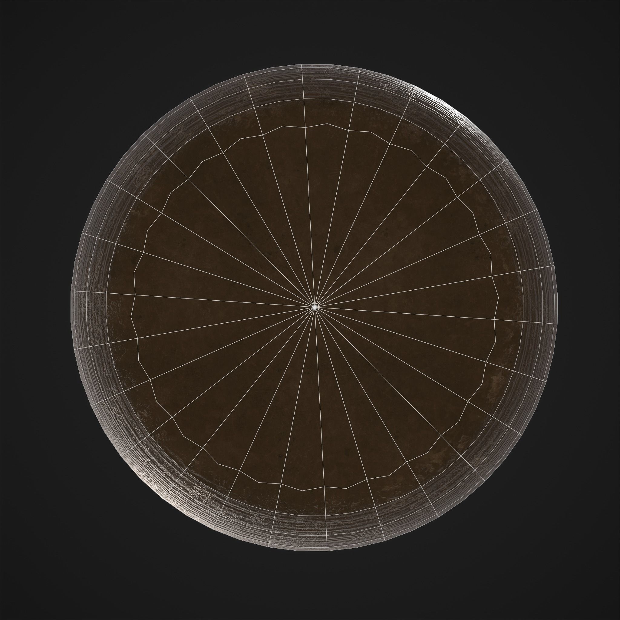 Simple Clay Lidded Pot Low-poly 3D model_12