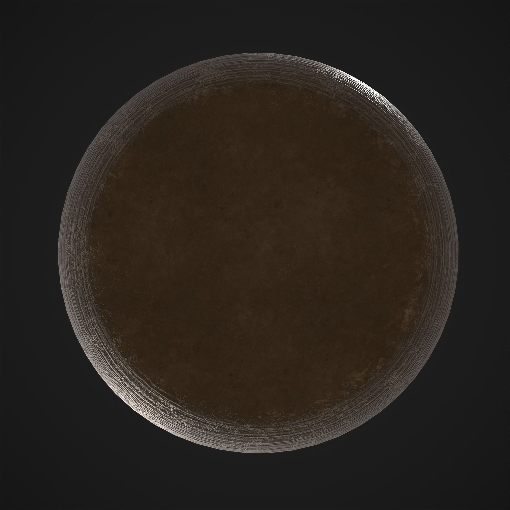 Simple Clay Lidded Pot Low-poly 3D model_11