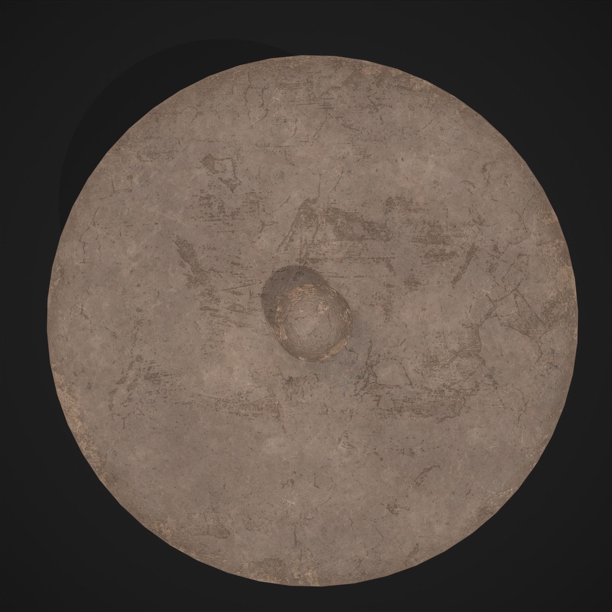 Simple Clay Lidded Pot Low-poly 3D model_7