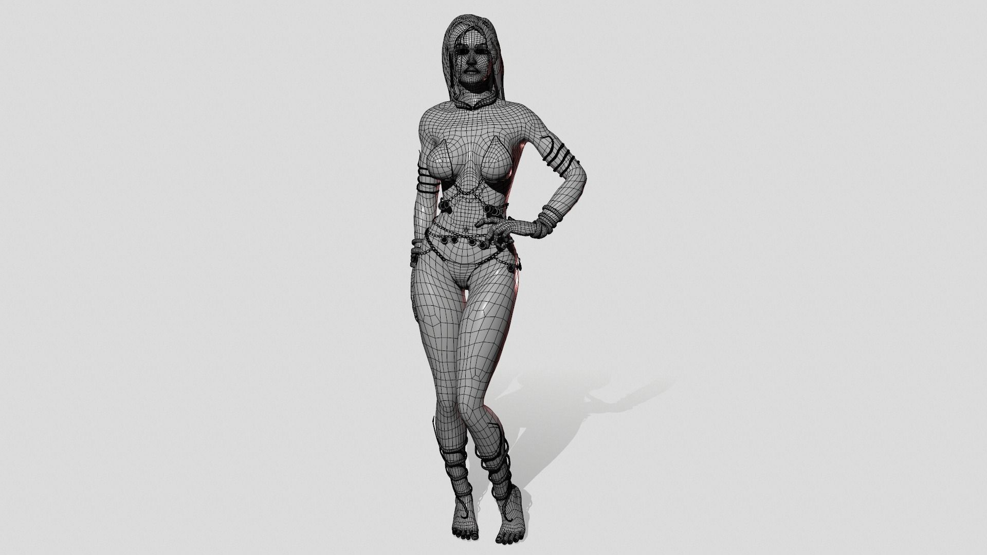 Dejah Thoris Low-poly 3D model_12