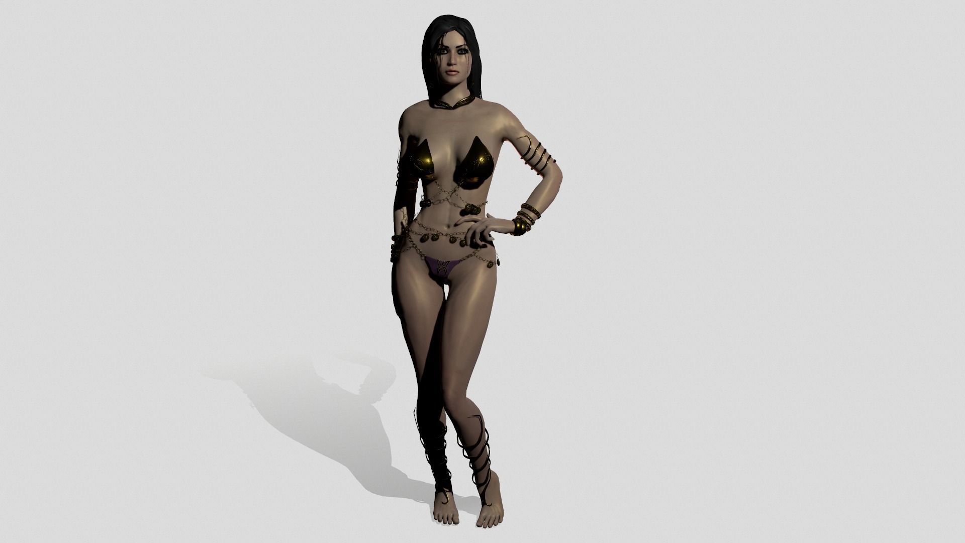 Dejah Thoris Low-poly 3D model_3