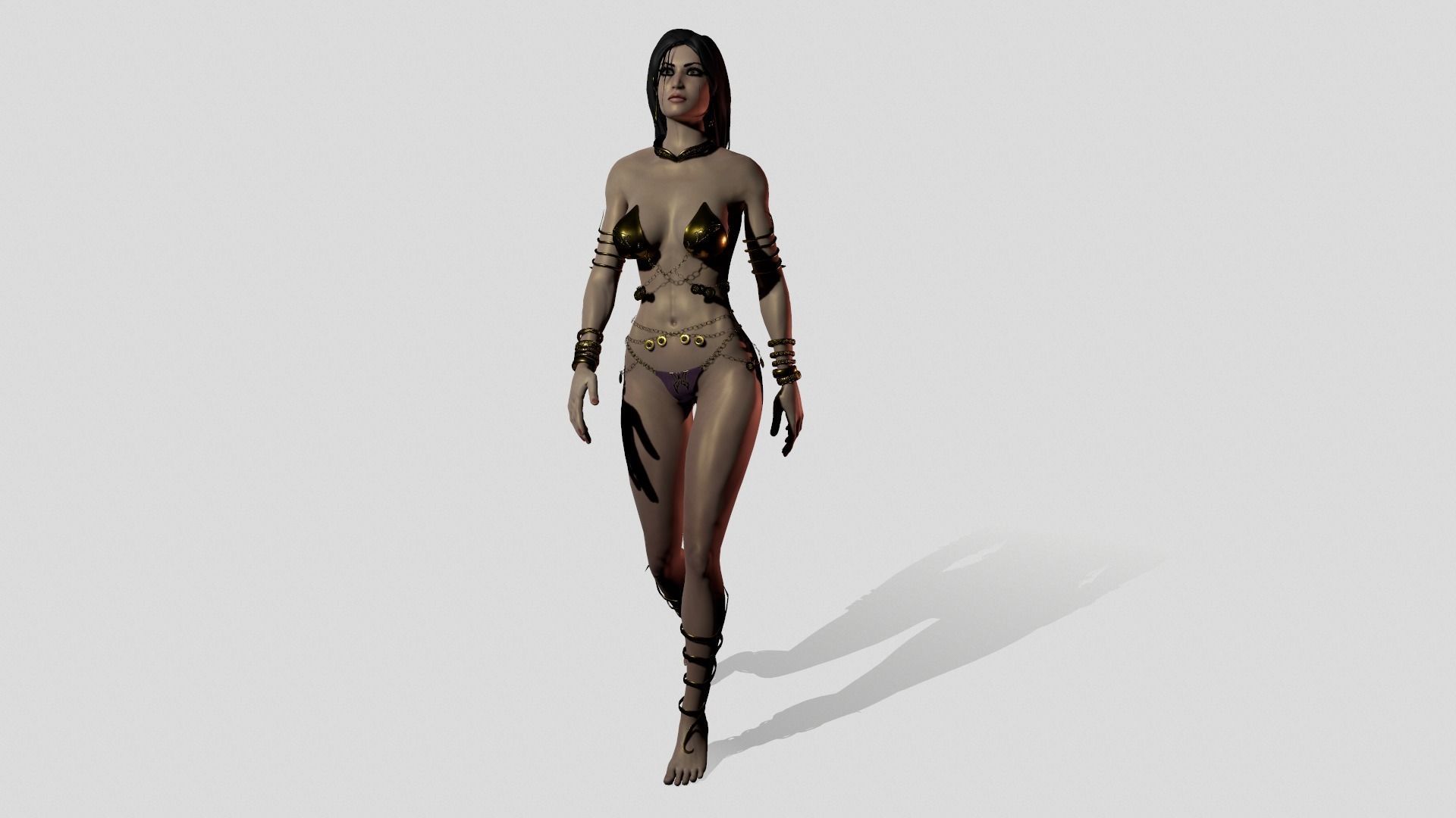 Dejah Thoris Low-poly 3D model_10
