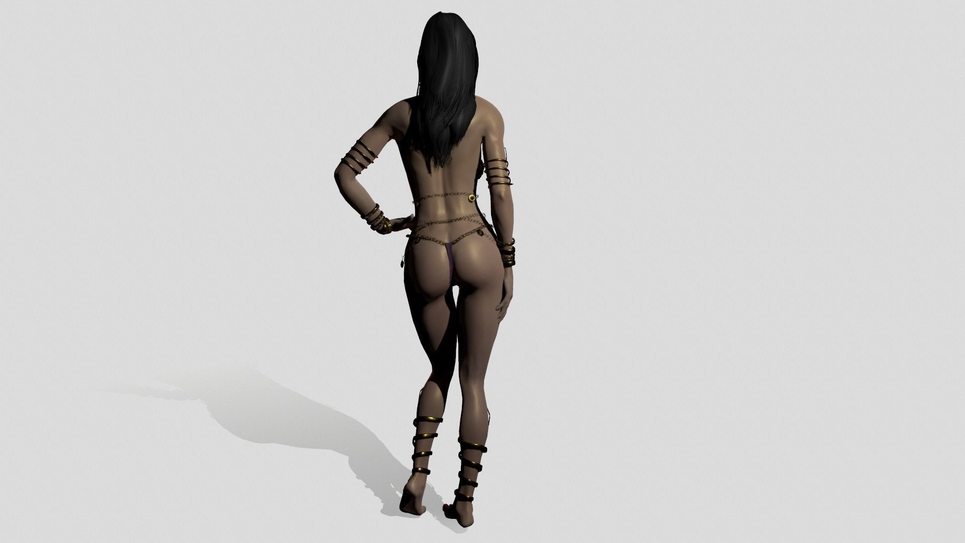 Dejah Thoris Low-poly 3D model_6