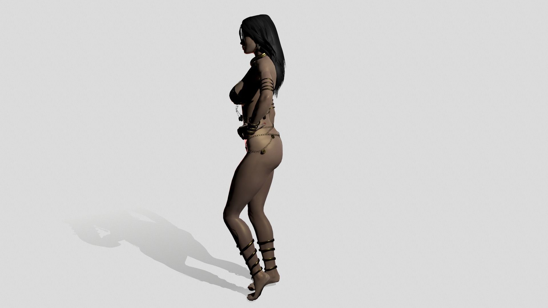 Dejah Thoris Low-poly 3D model_7
