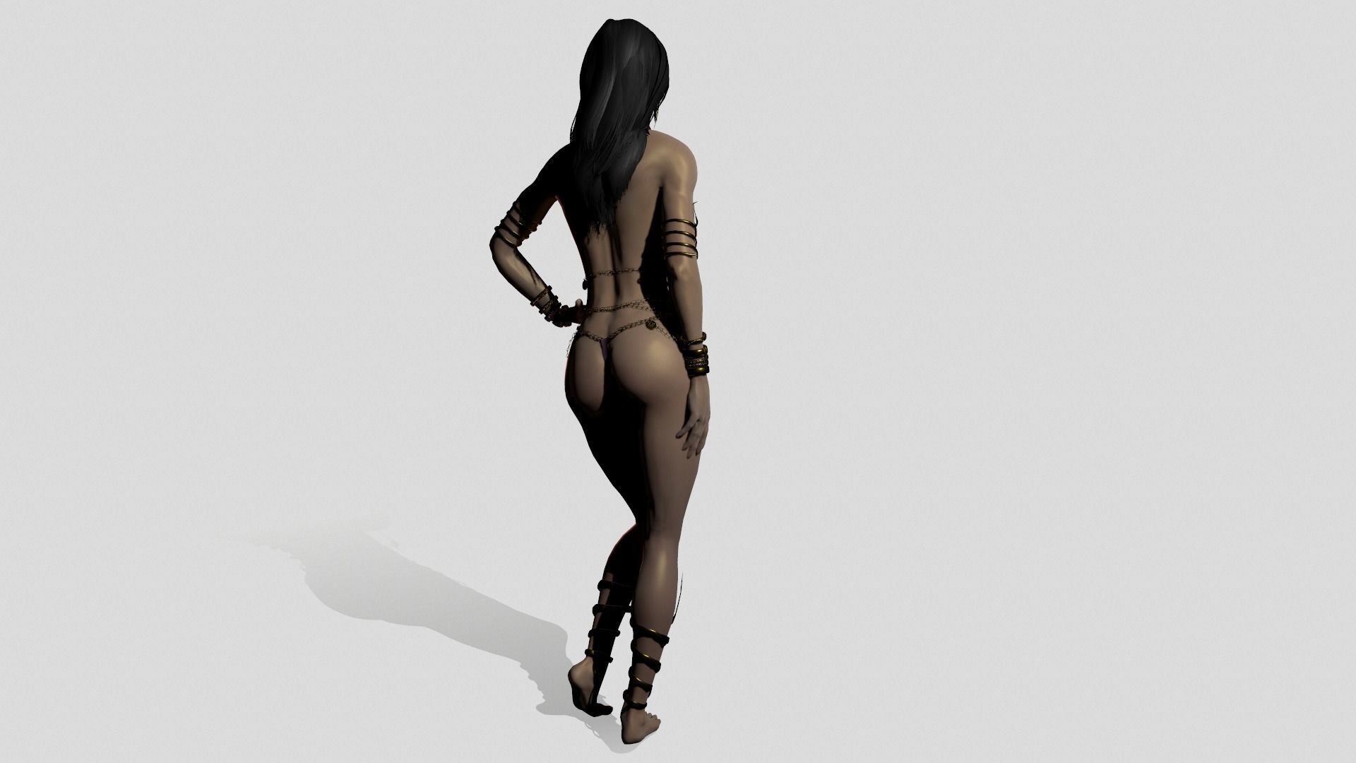 Dejah Thoris Low-poly 3D model_11
